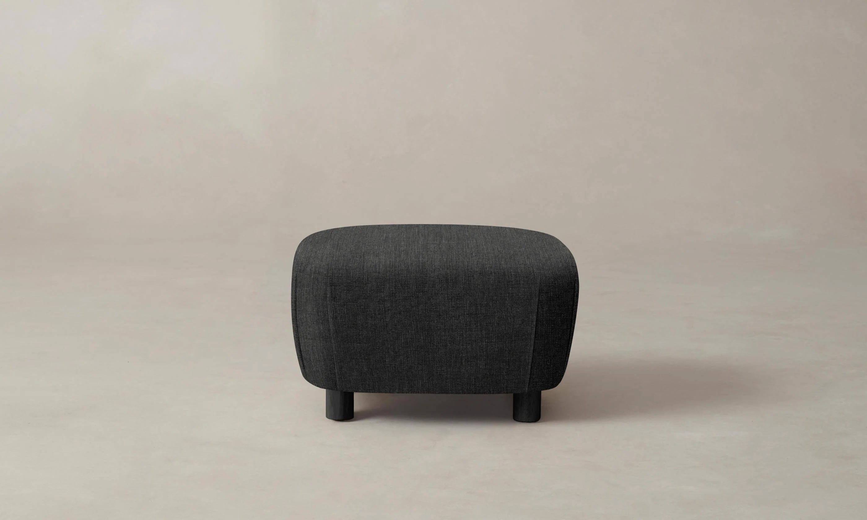 The Perry Ottoman - Performance Tweed Char - Image 4