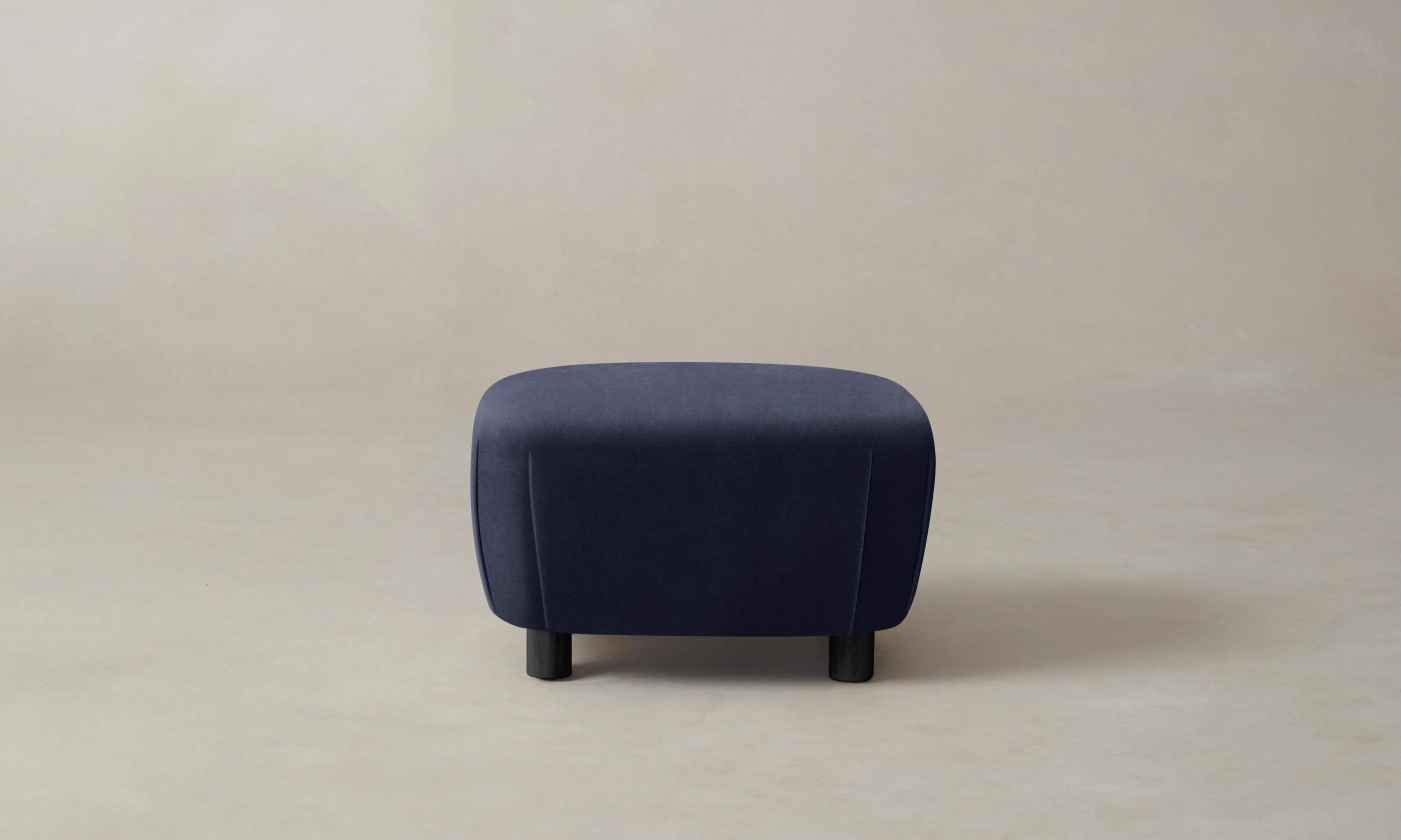 The Perry Ottoman - Performance Velvet Midnight - Image 4