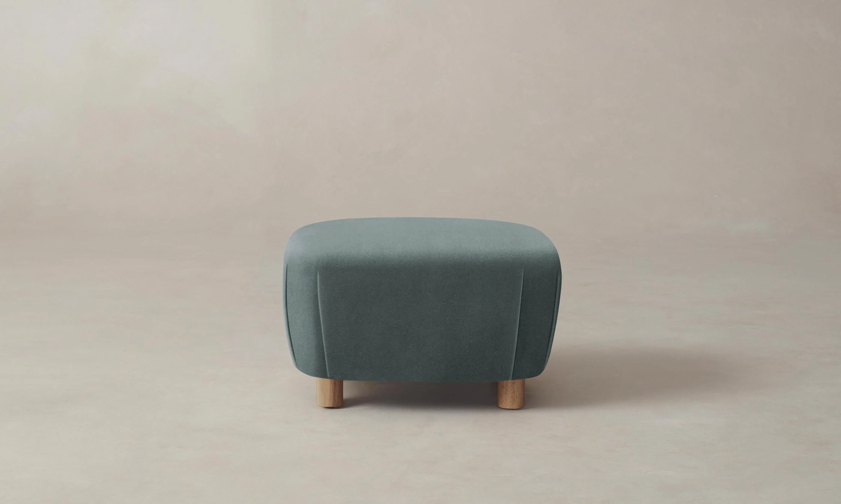 The Perry Ottoman - Performance Velvet Seafoam - Image 2