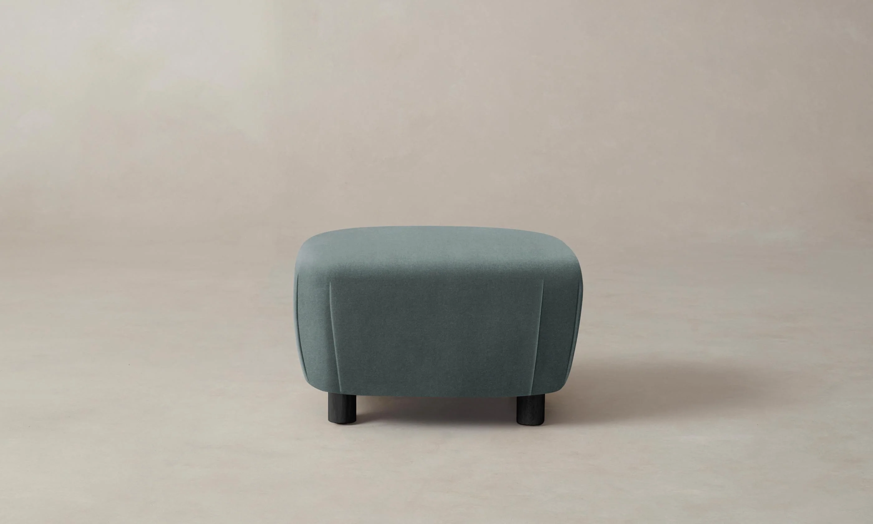 The Perry Ottoman - Performance Velvet Seafoam - Image 4