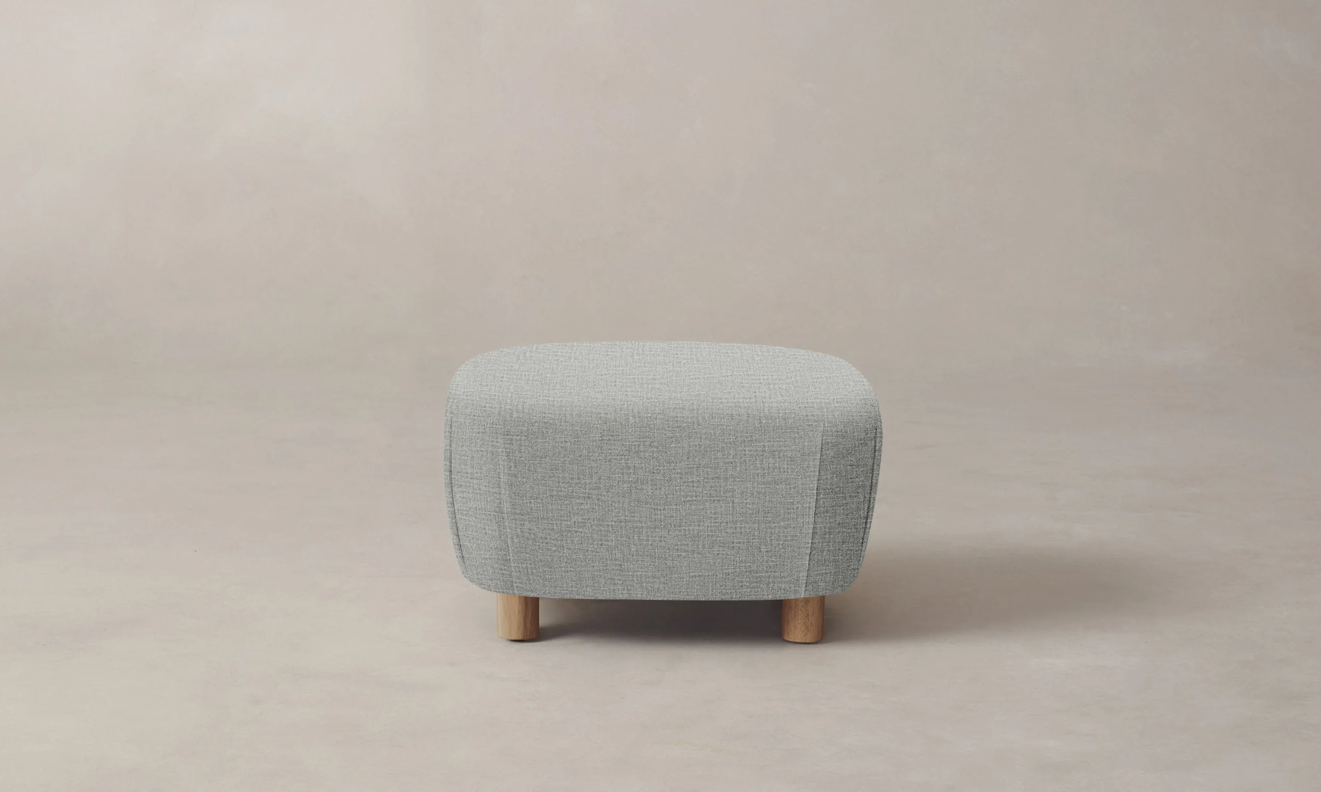 The Perry Ottoman - Performance Woven Chenille Rain - Image 2