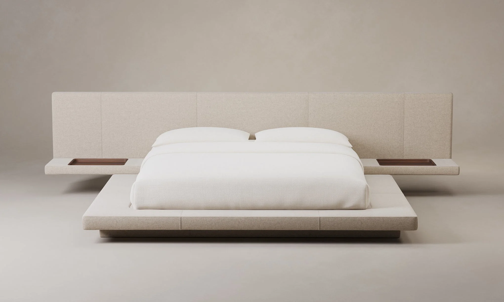 The Petra Bed - Italian Brushed Wool Fox - Image 3