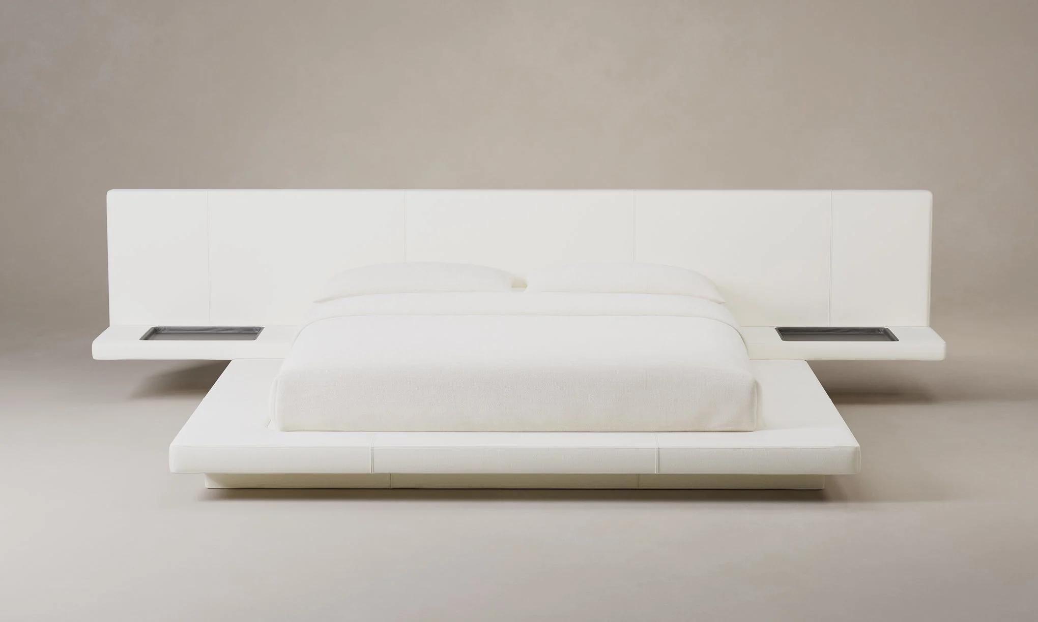 The Petra Bed - Italian Brushed Wool Vanilla