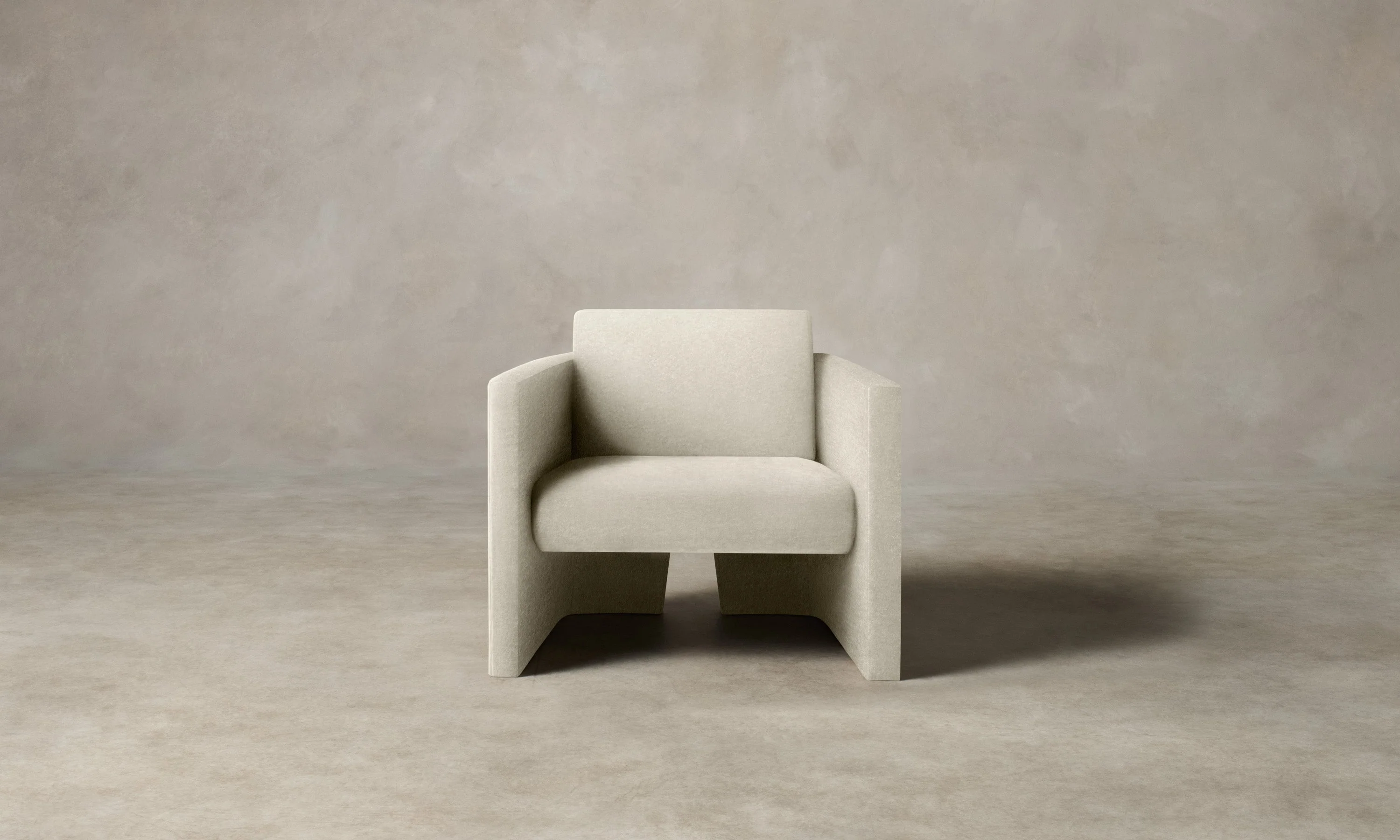 The Separa Chair - Marled Alpaca Velvet Porcelain
