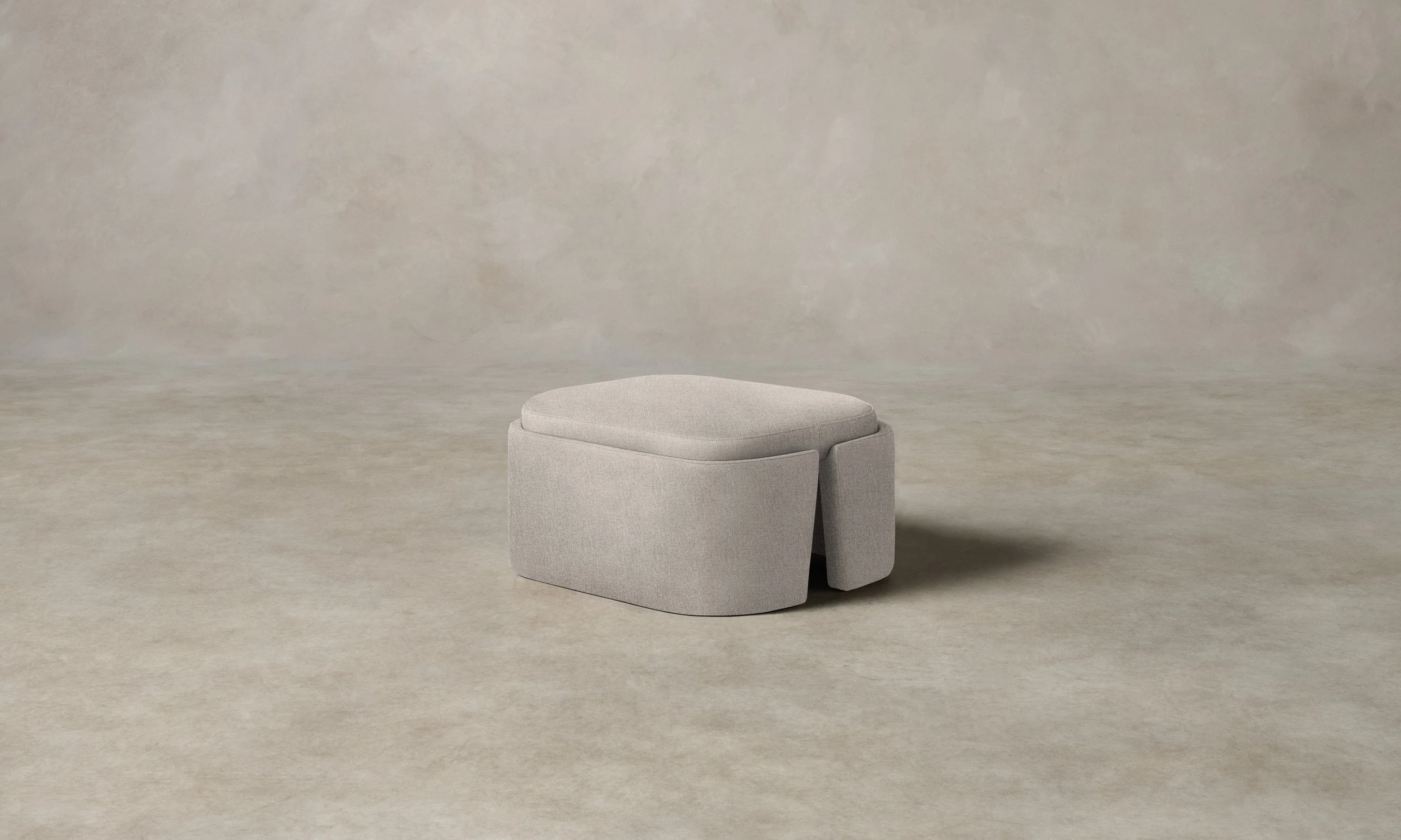 The Separa Ottoman - Performance Linen Weave Cloud