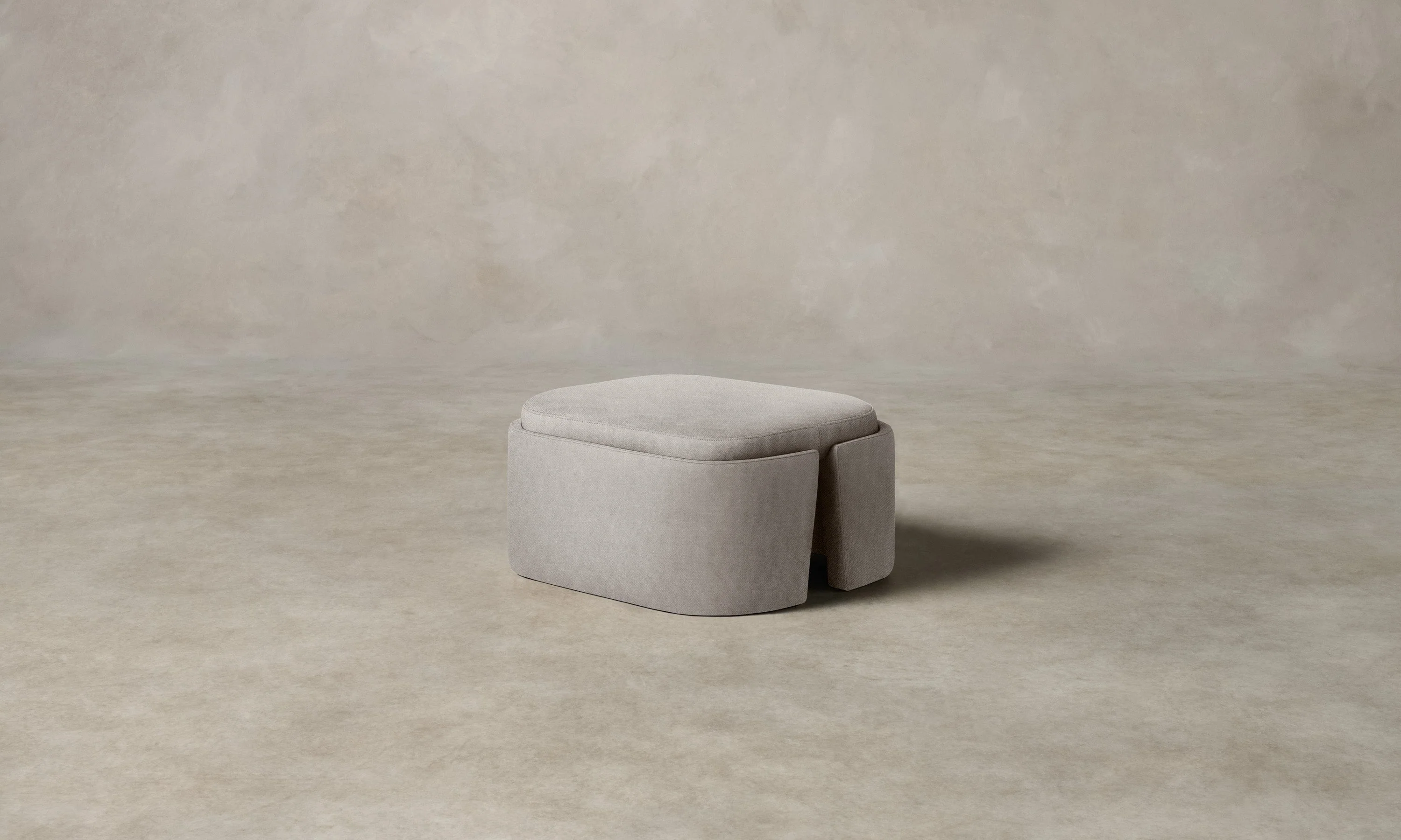 The Separa Ottoman - Performance Textural Weave Breeze
