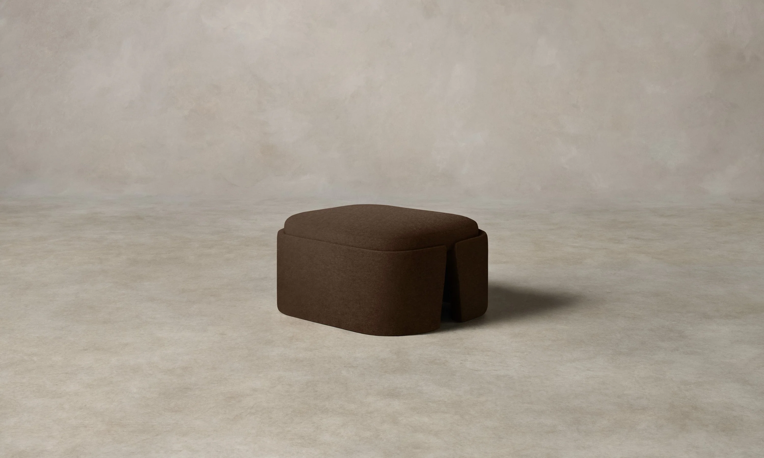 The Separa Ottoman - Performance Velvet Bark