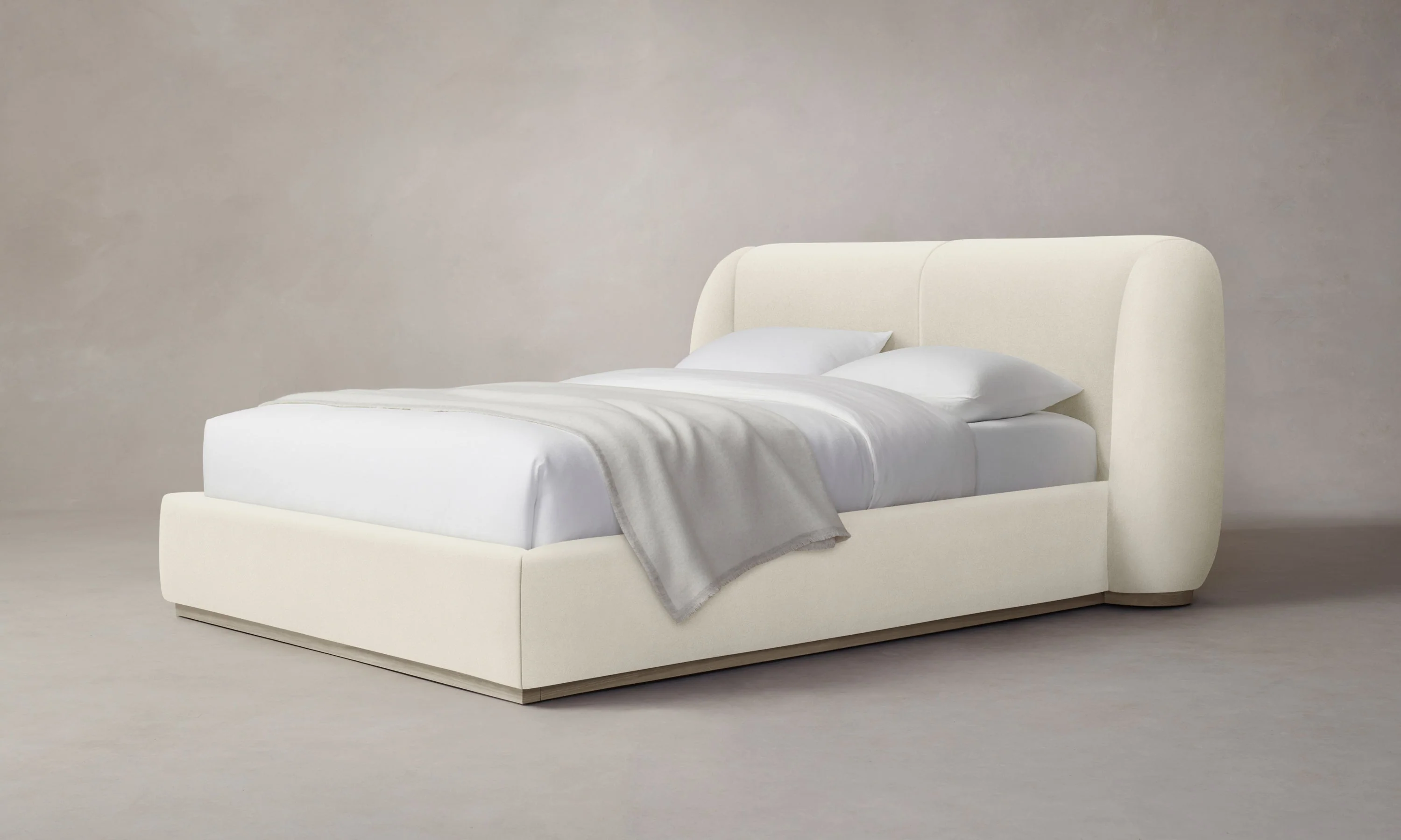 The Smith Bed - Marled Alpaca Velvet Porcelain - Image 6