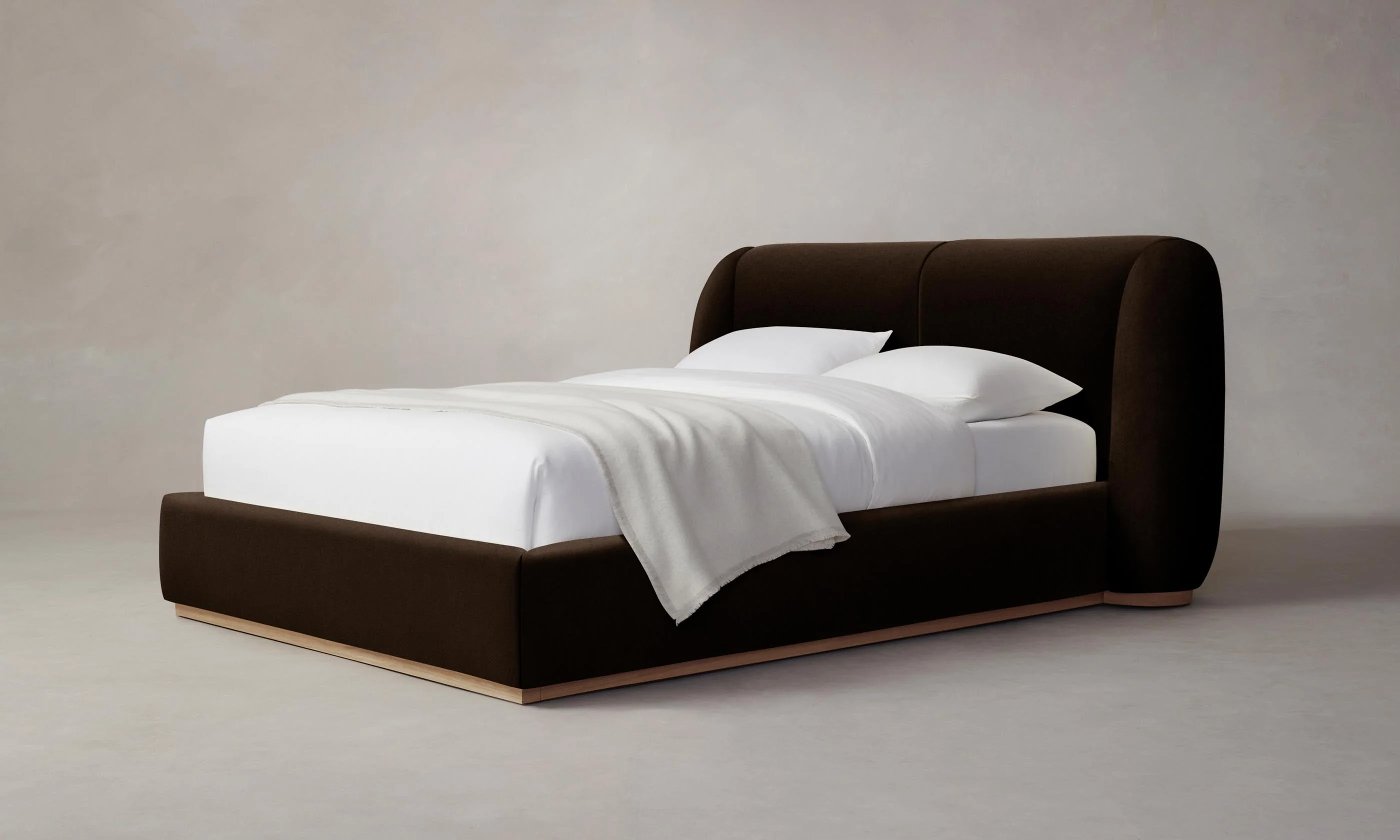 The Smith Bed - Mohair Chocolate - Image 3