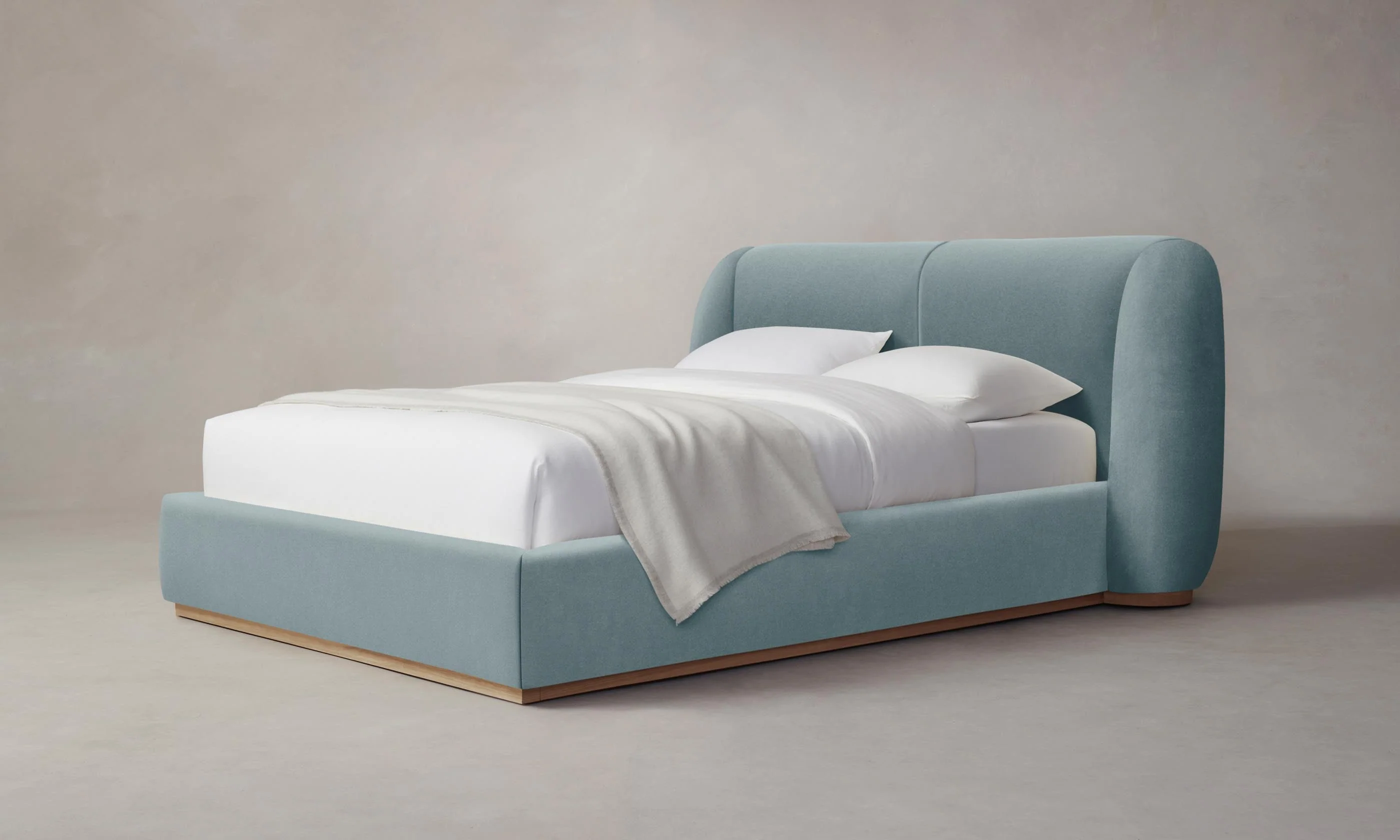 The Smith Bed - Mohair Slate Blue - Image 3
