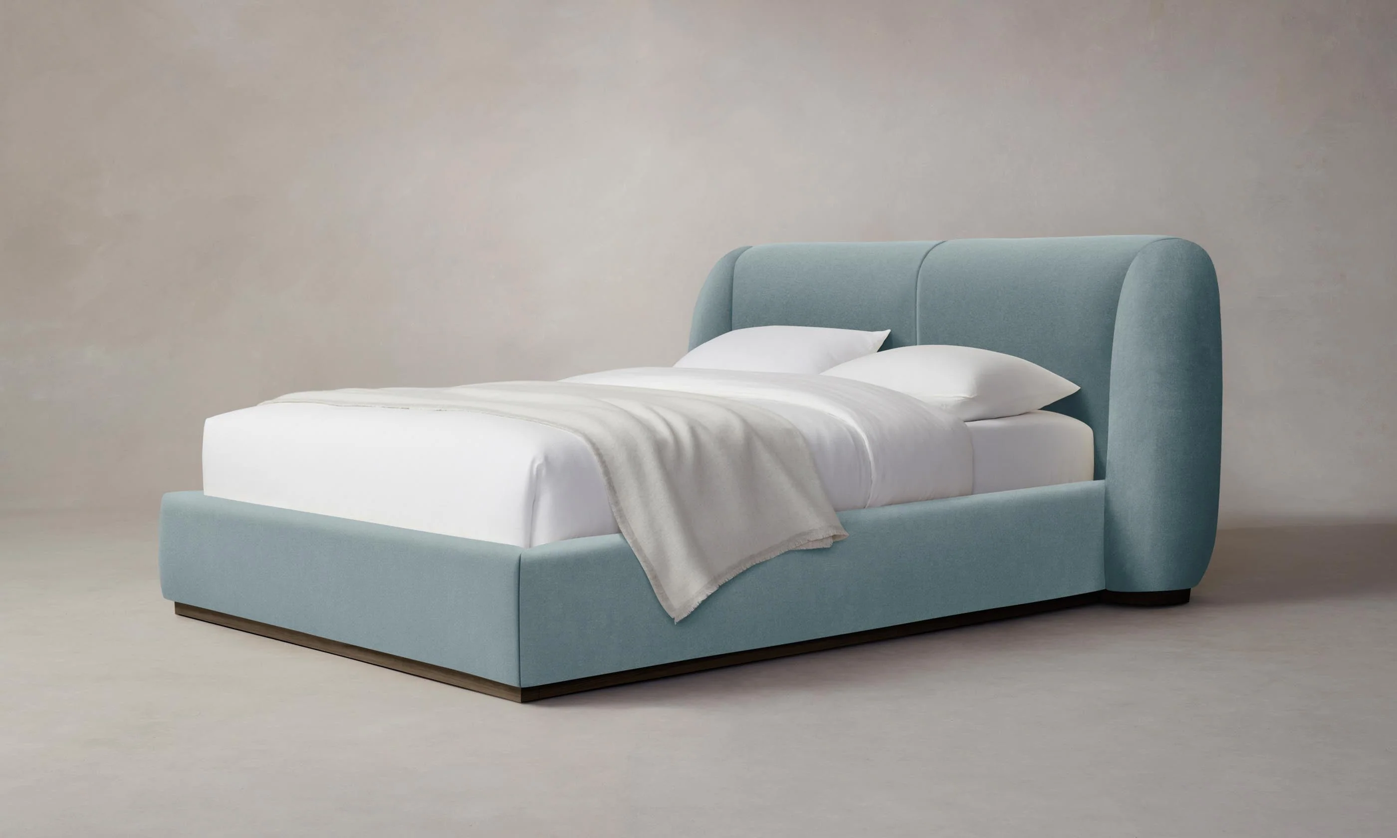 The Smith Bed - Mohair Slate Blue - Image 4