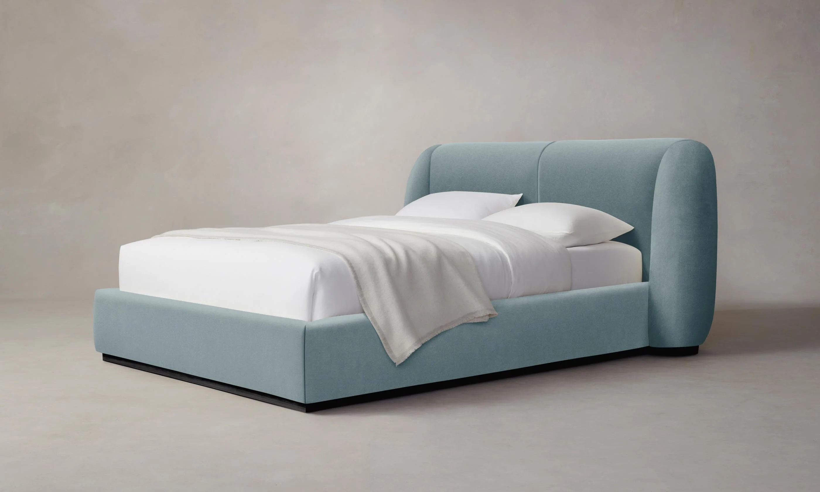 The Smith Bed - Mohair Slate Blue - Image 5