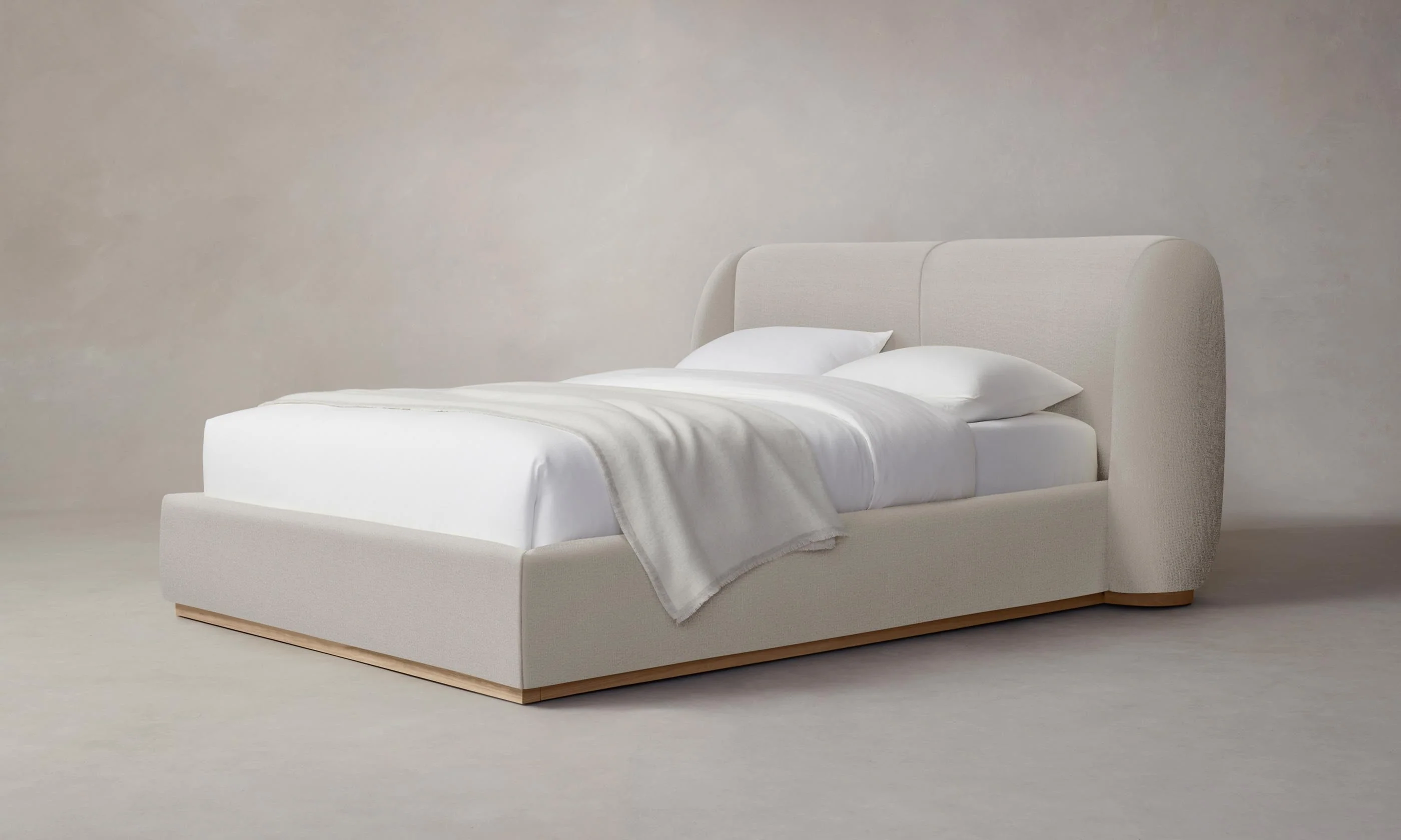 The Smith Bed - Performance Linen Weave Beige - Image 2