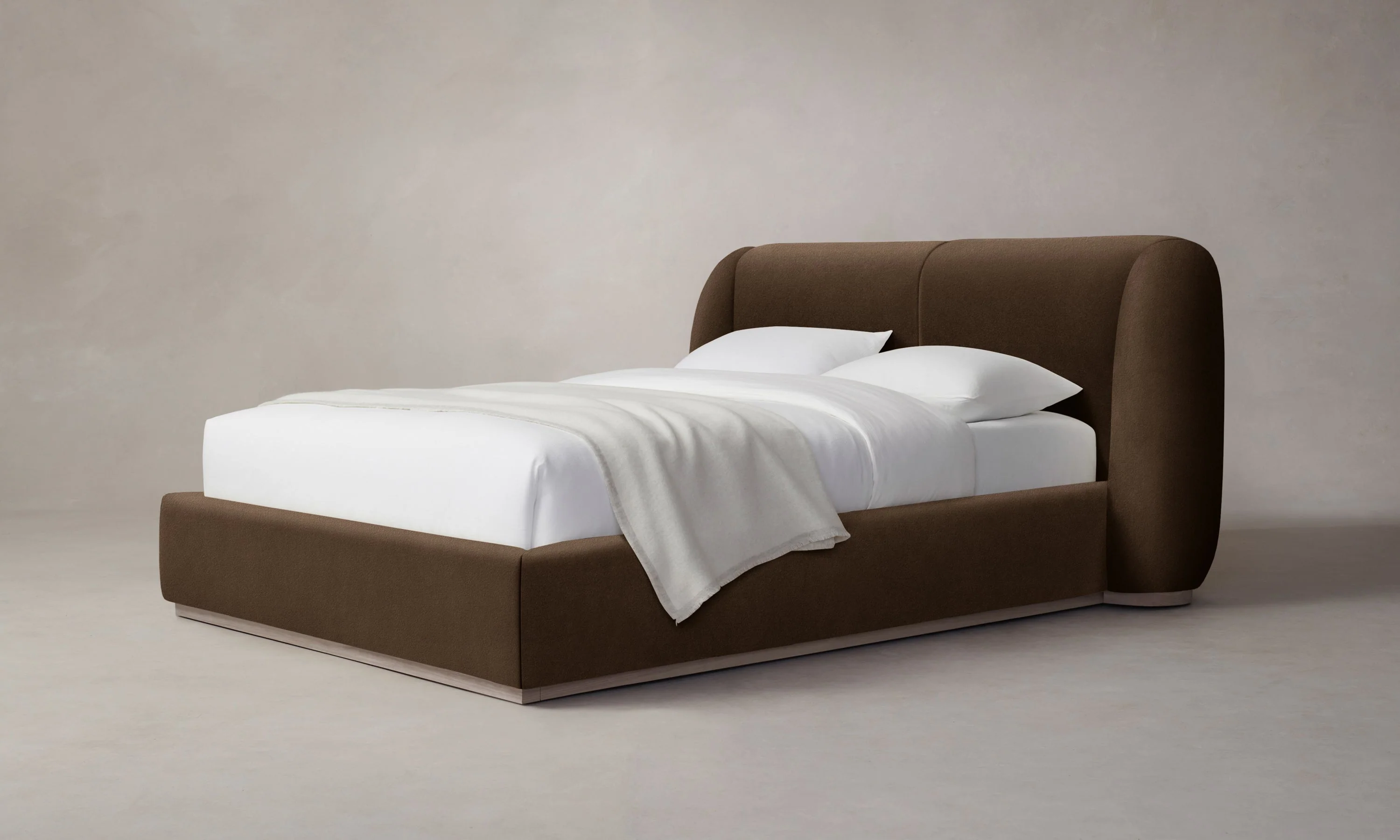 The Smith Bed - Performance Velvet Bark