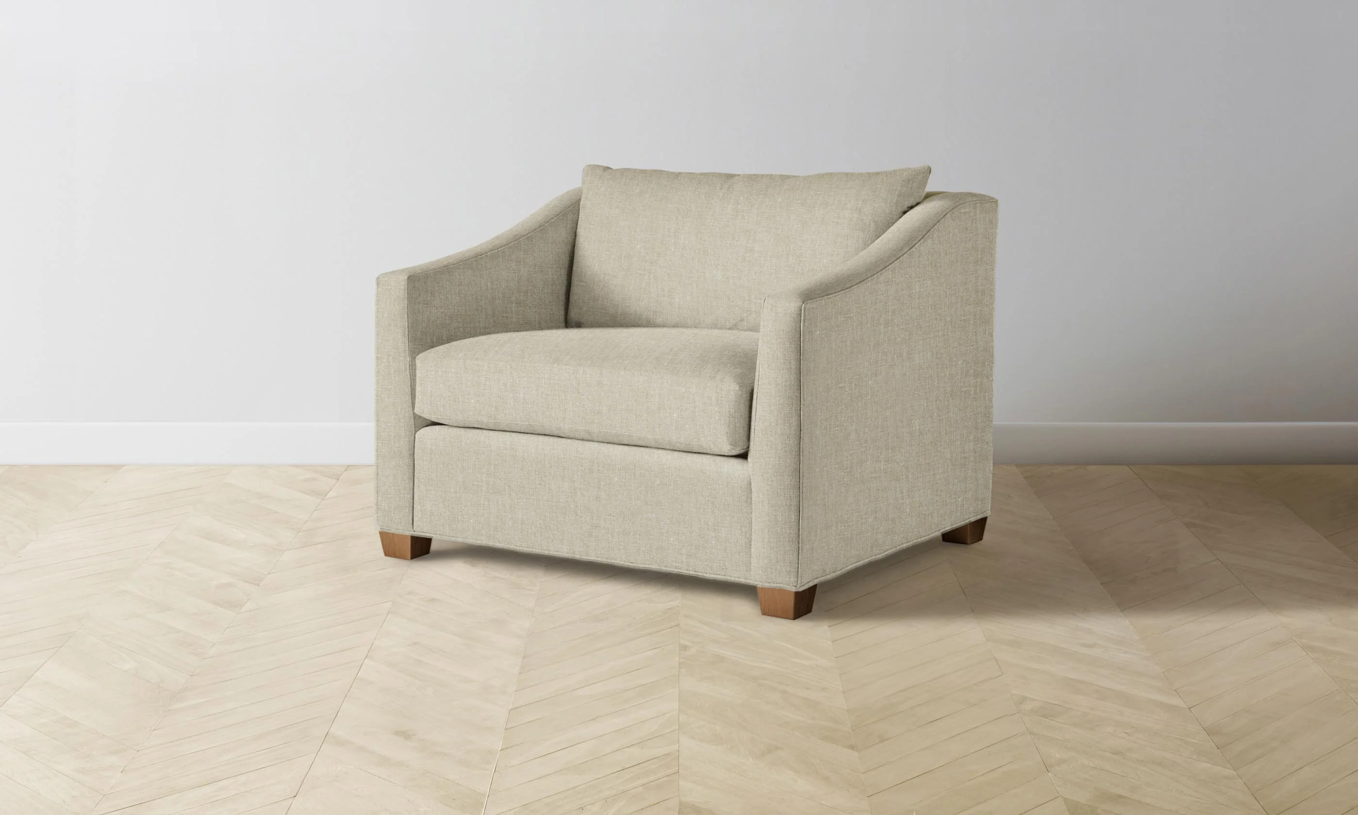 The Sullivan Chair-and-a-Half - Heritage Belgian Linen Alder - Image 2