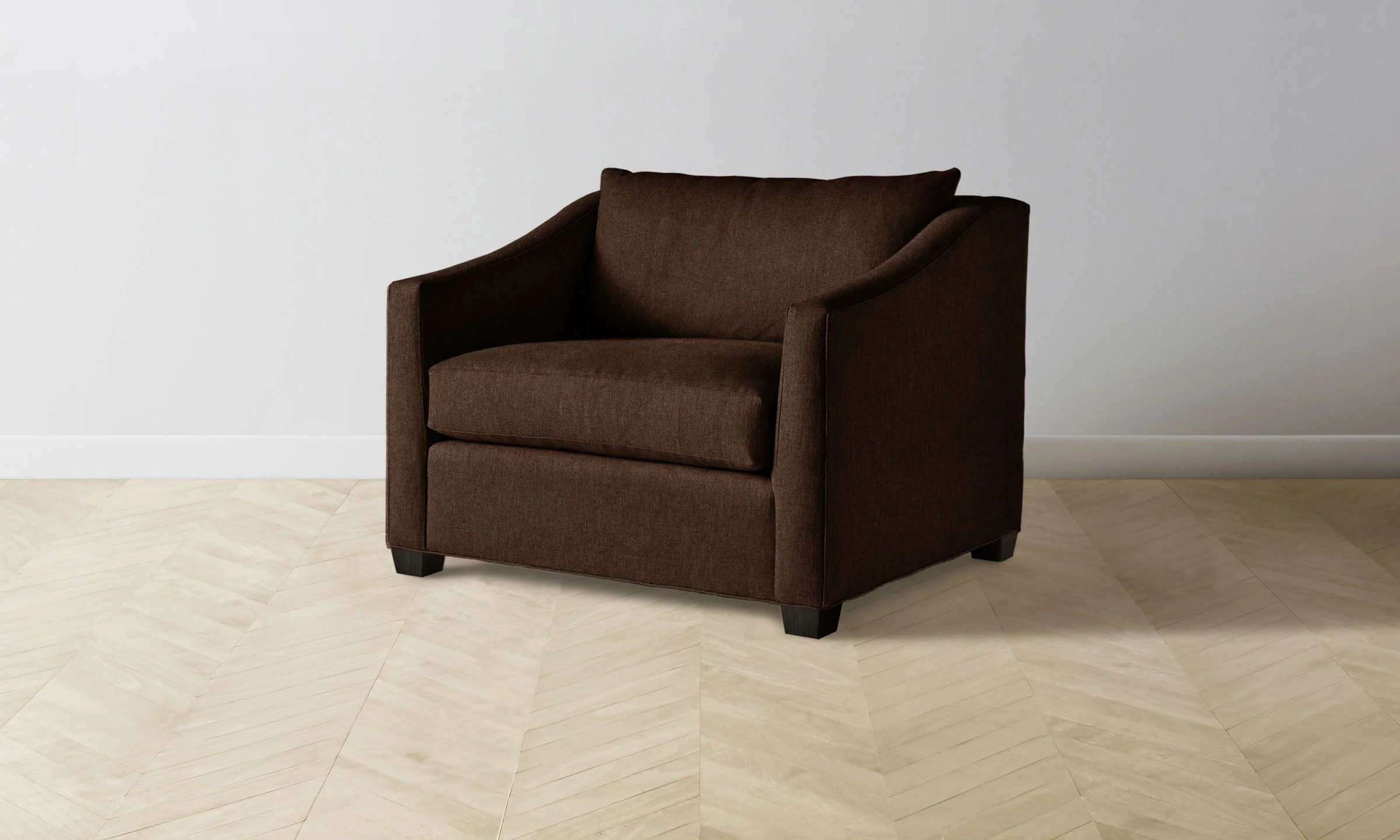 The Sullivan Chair-and-a-Half - Italian Brushed Wool Cocoa - Image 4