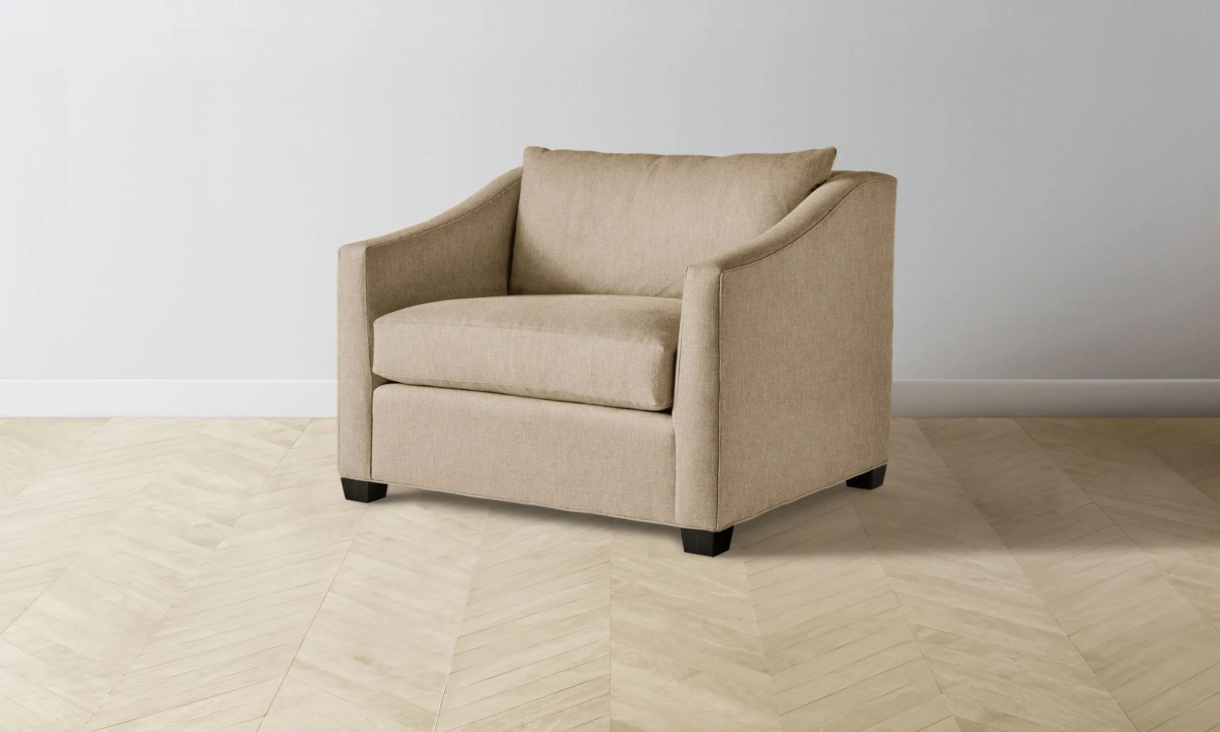 The Sullivan Chair-and-a-Half - Italian Brushed Wool Fox - Image 4