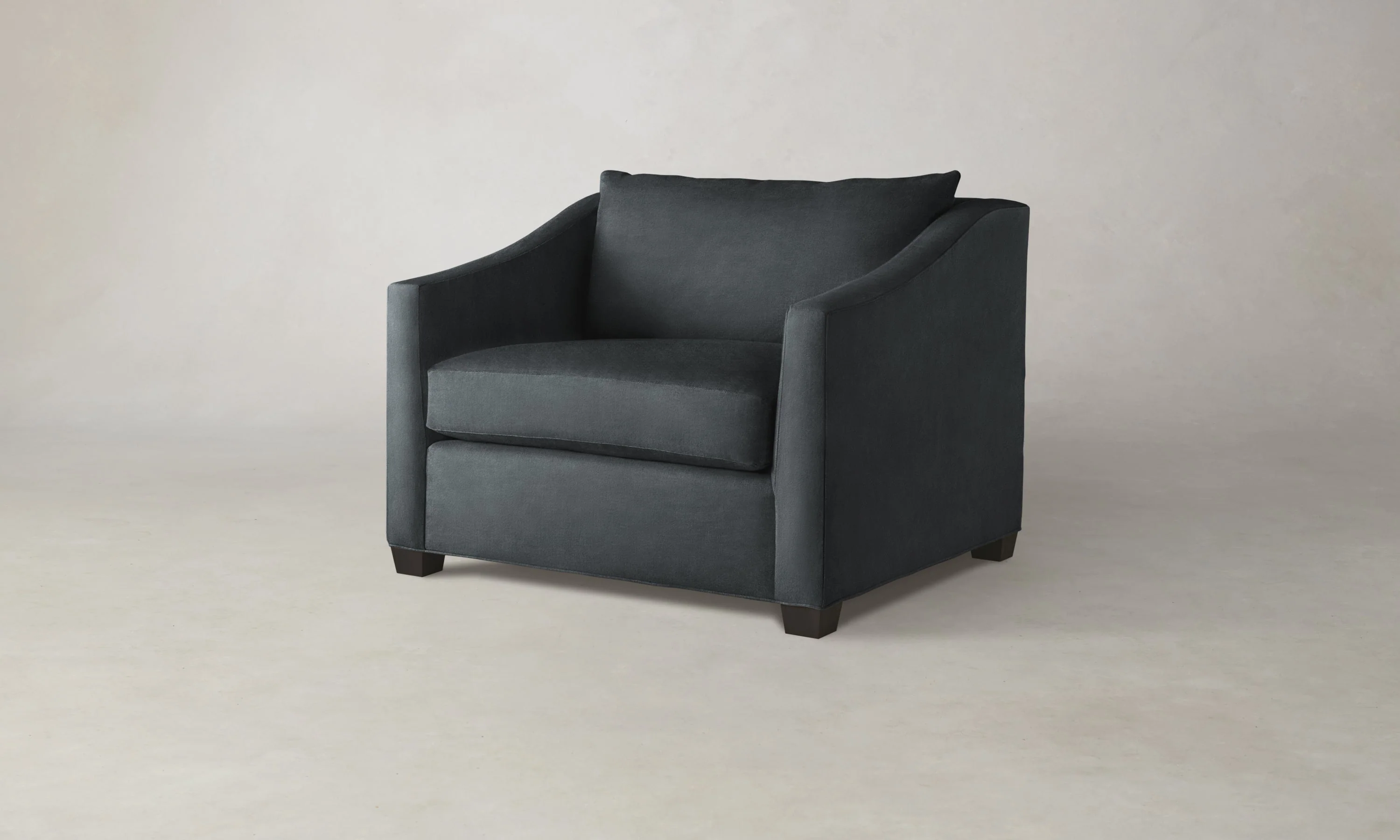 The Sullivan Chair-and-a-Half - Marled Alpaca Velvet Basalt - Image 4