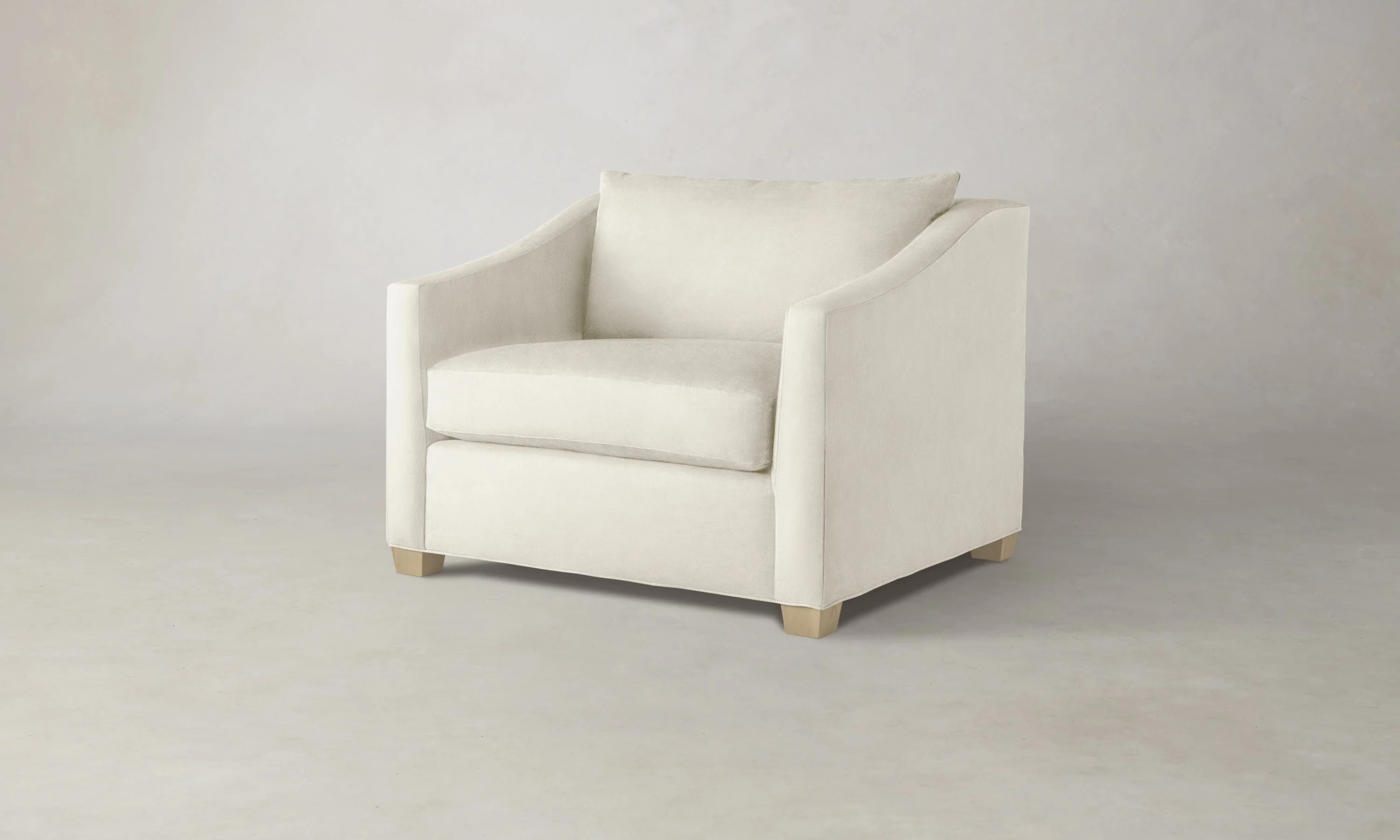 The Sullivan Chair-and-a-Half - Marled Alpaca Velvet Porcelain