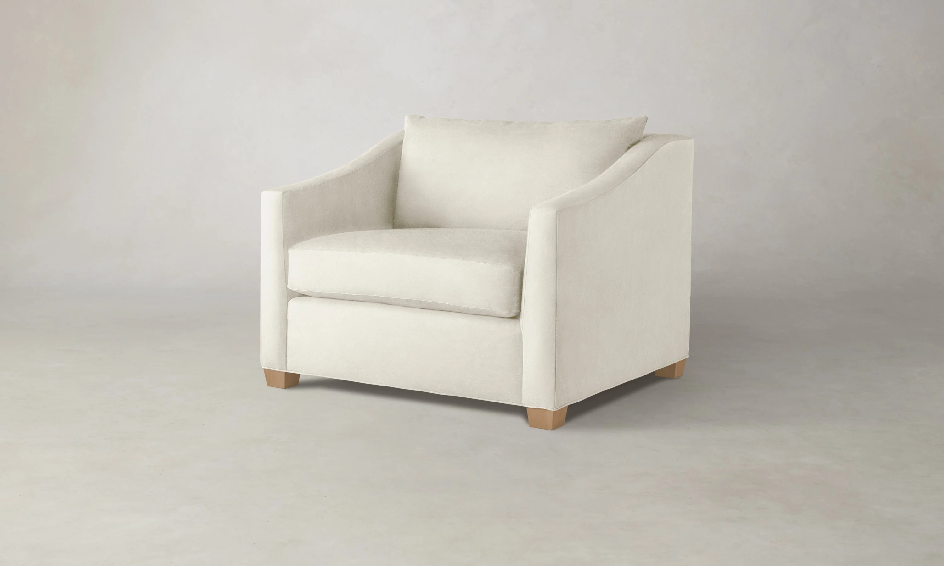 The Sullivan Chair-and-a-Half - Marled Alpaca Velvet Porcelain - Image 2