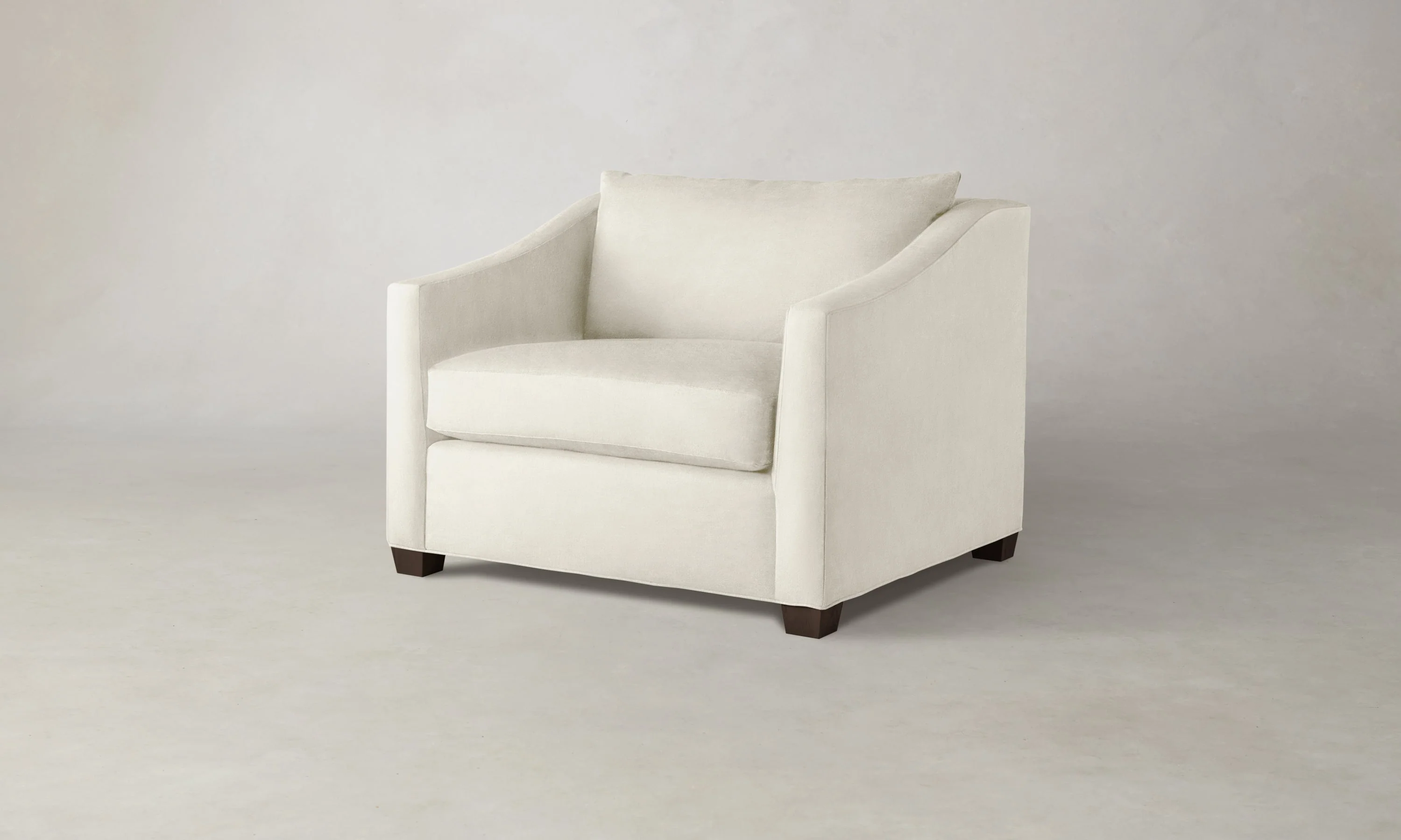 The Sullivan Chair-and-a-Half - Marled Alpaca Velvet Porcelain - Image 3