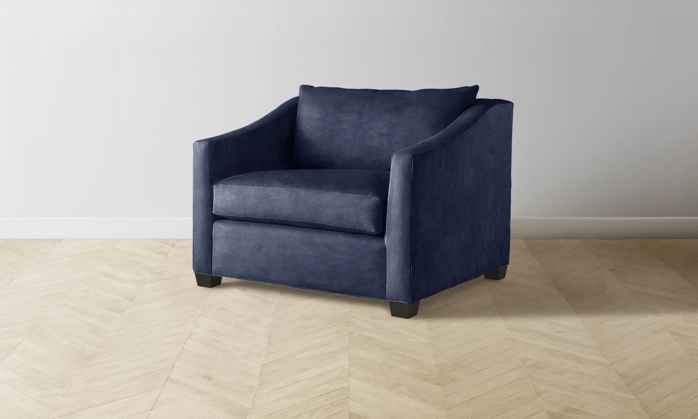 The Sullivan Chair-and-a-Half - Performance Velvet Midnight - Image 4