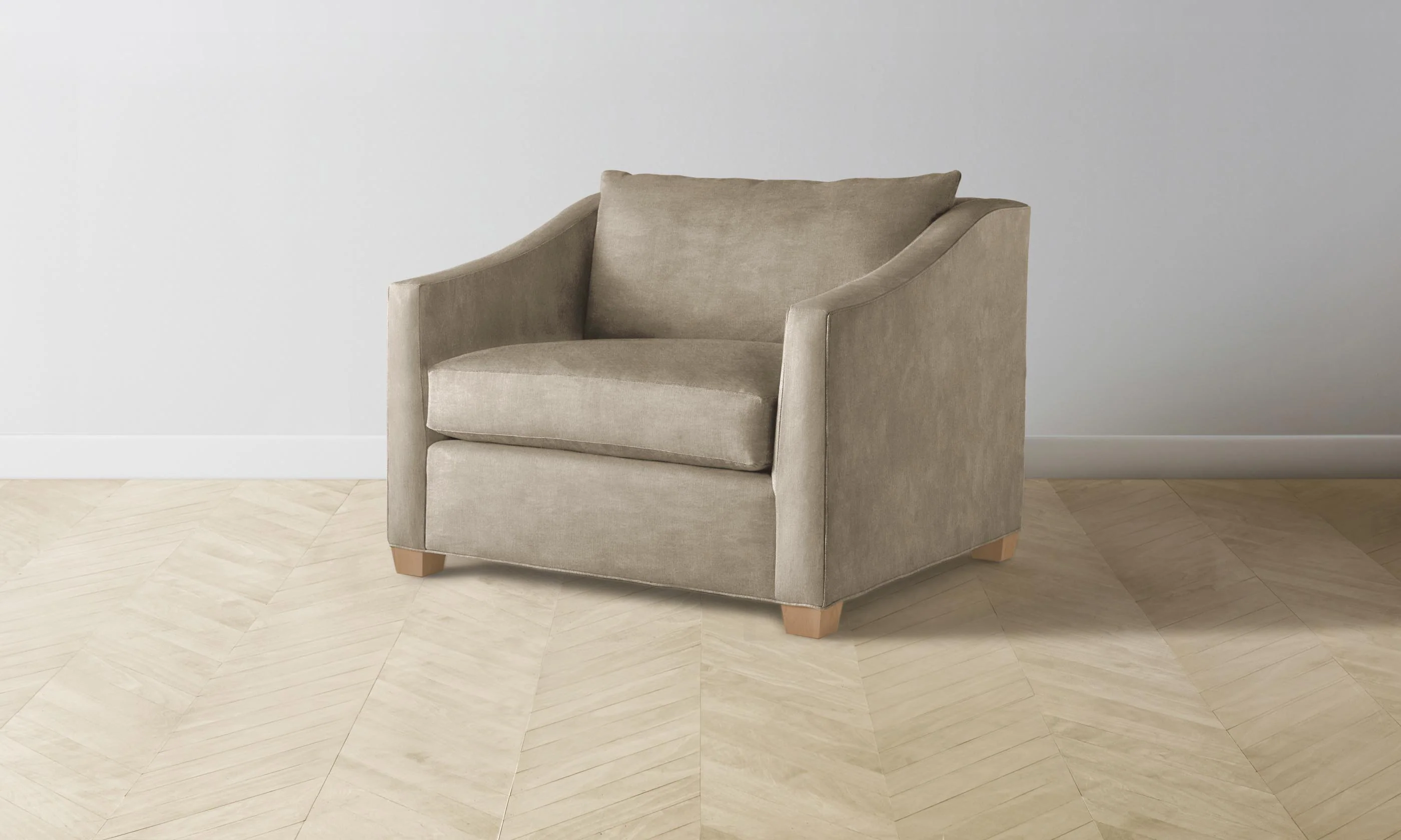 The Sullivan Chair-and-a-Half - Performance Velvet Taupe - Image 2