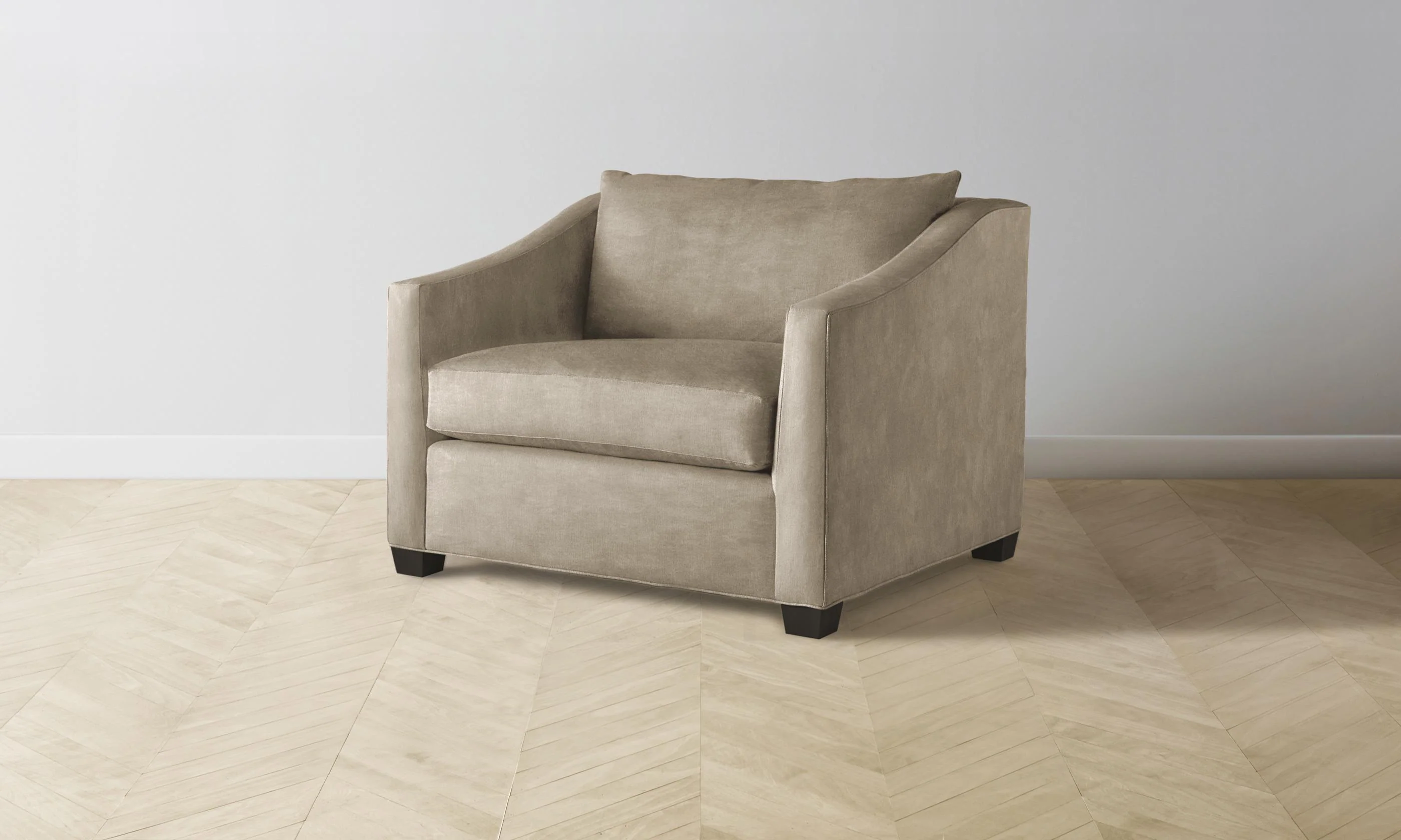 The Sullivan Chair-and-a-Half - Performance Velvet Taupe - Image 4