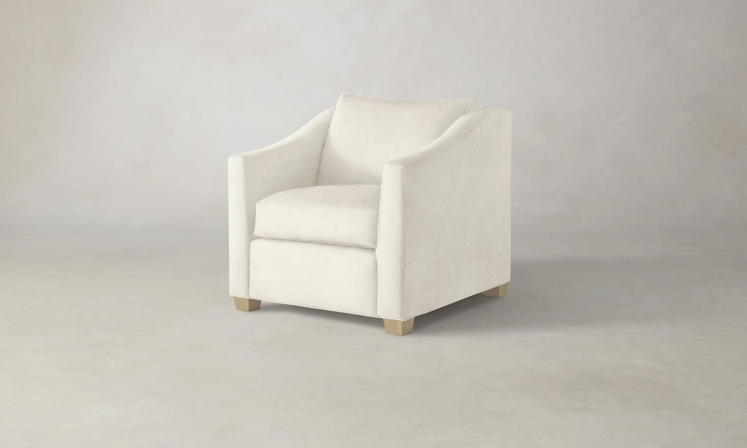 The Sullivan Chair - Marled Alpaca Velvet Porcelain