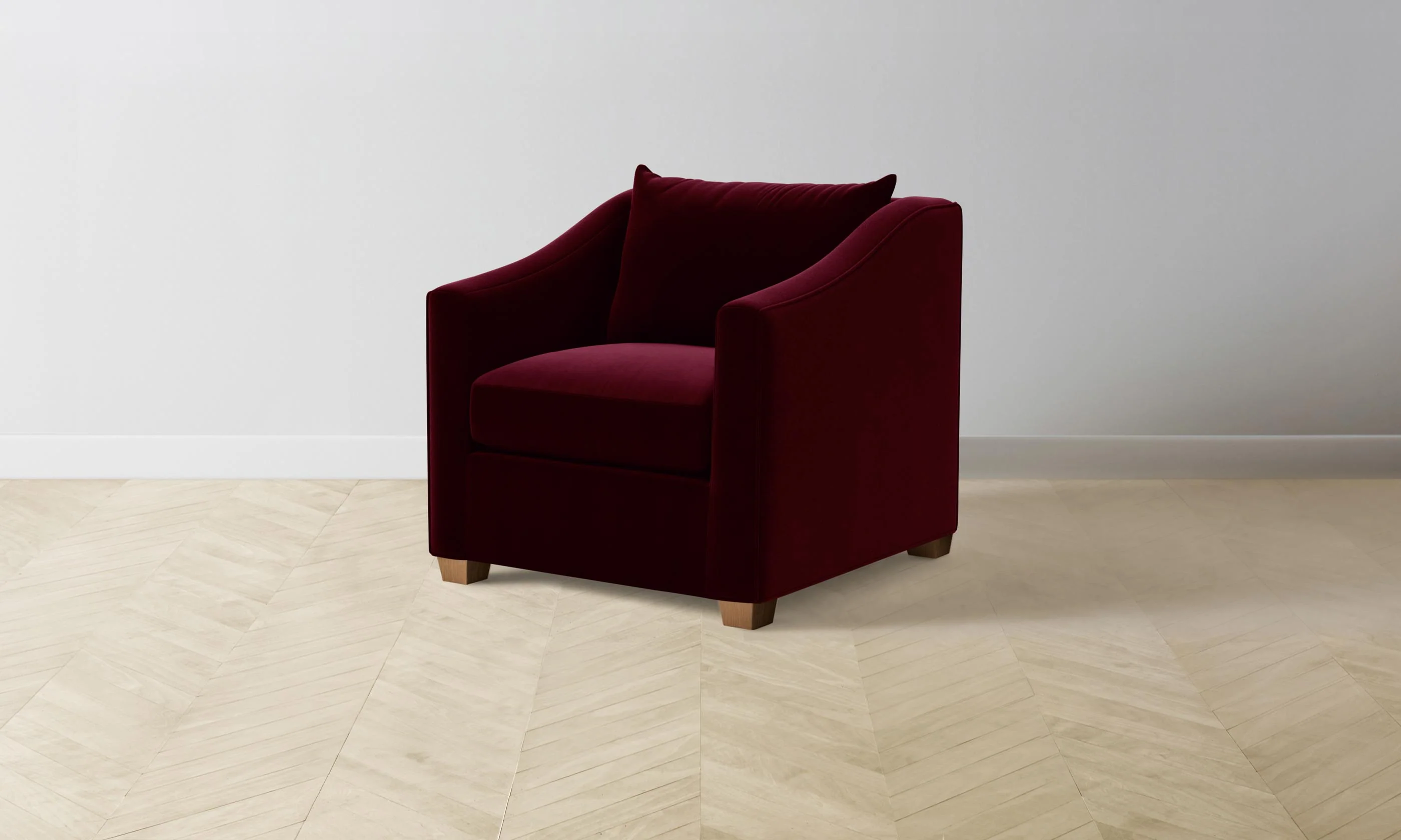 The Sullivan Chair - Mohair Crimson - Image 2