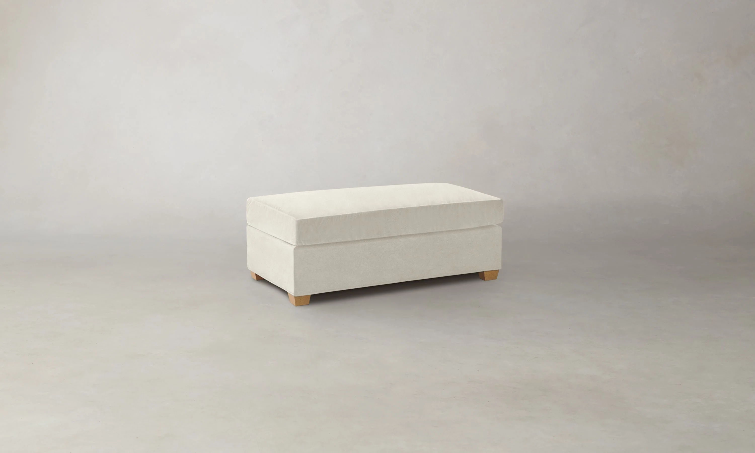 The Sullivan Ottoman - Marled Alpaca Velvet Porcelain - Image 2