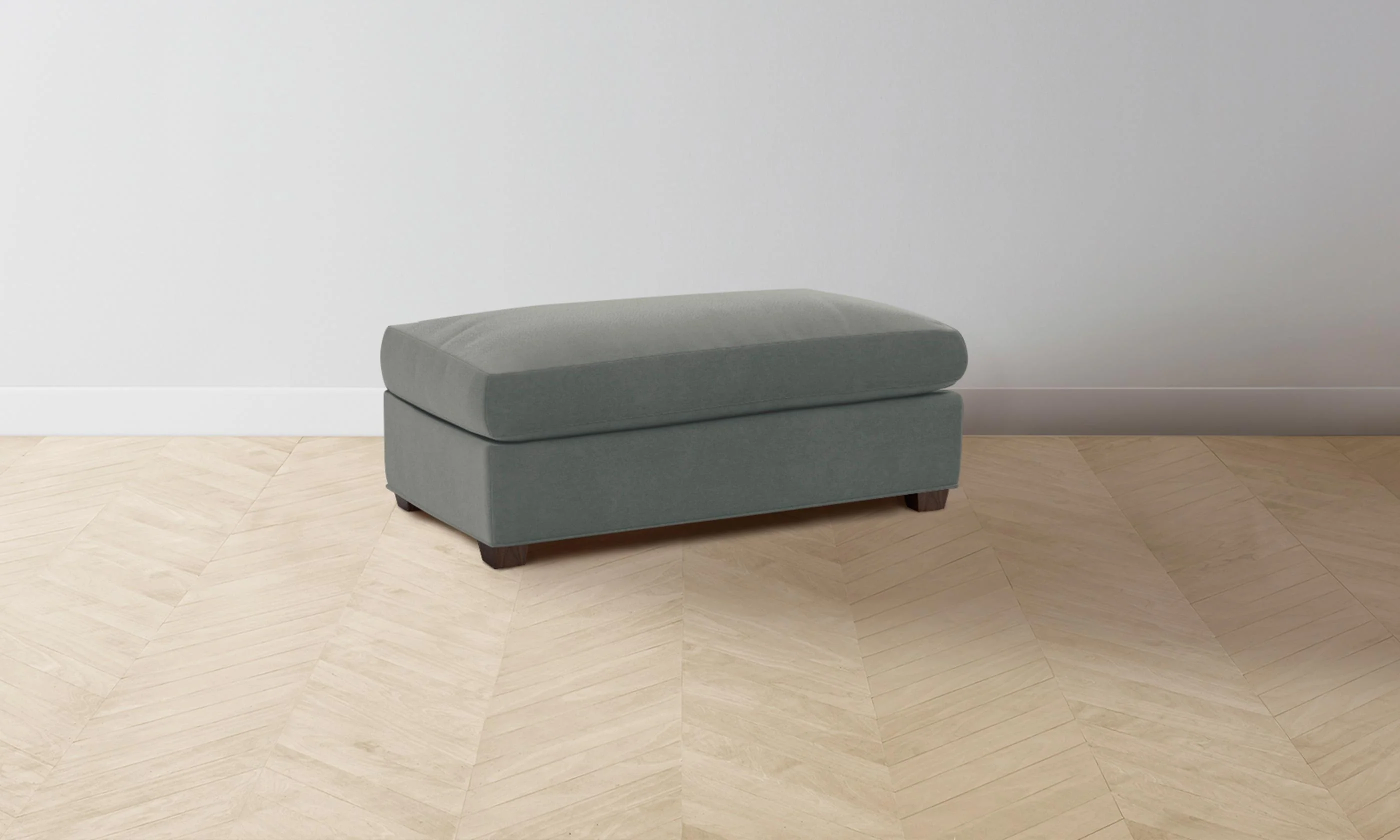 The Sullivan Ottoman - Mohair Fog - Image 3