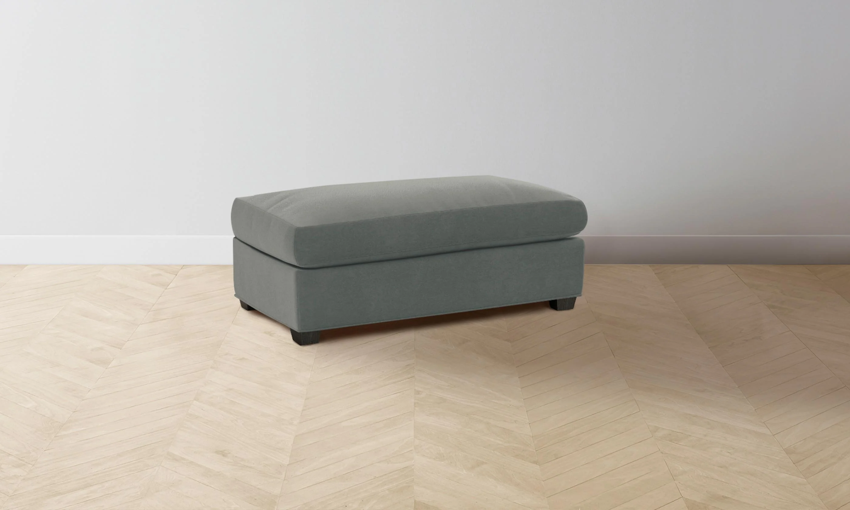 The Sullivan Ottoman - Mohair Fog - Image 4