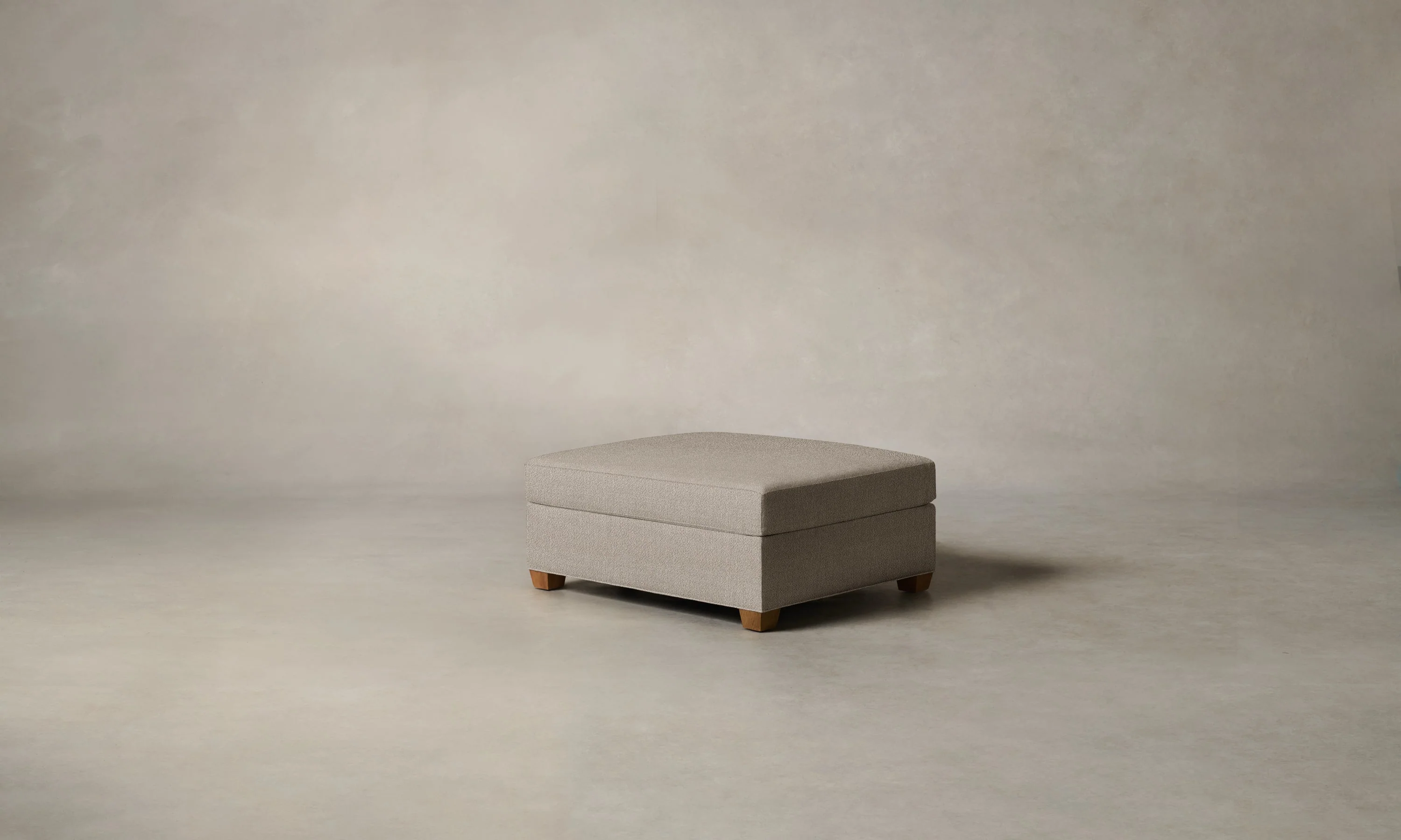 The Sullivan Ottoman - Performance Textural Weave Earthen - Image 2