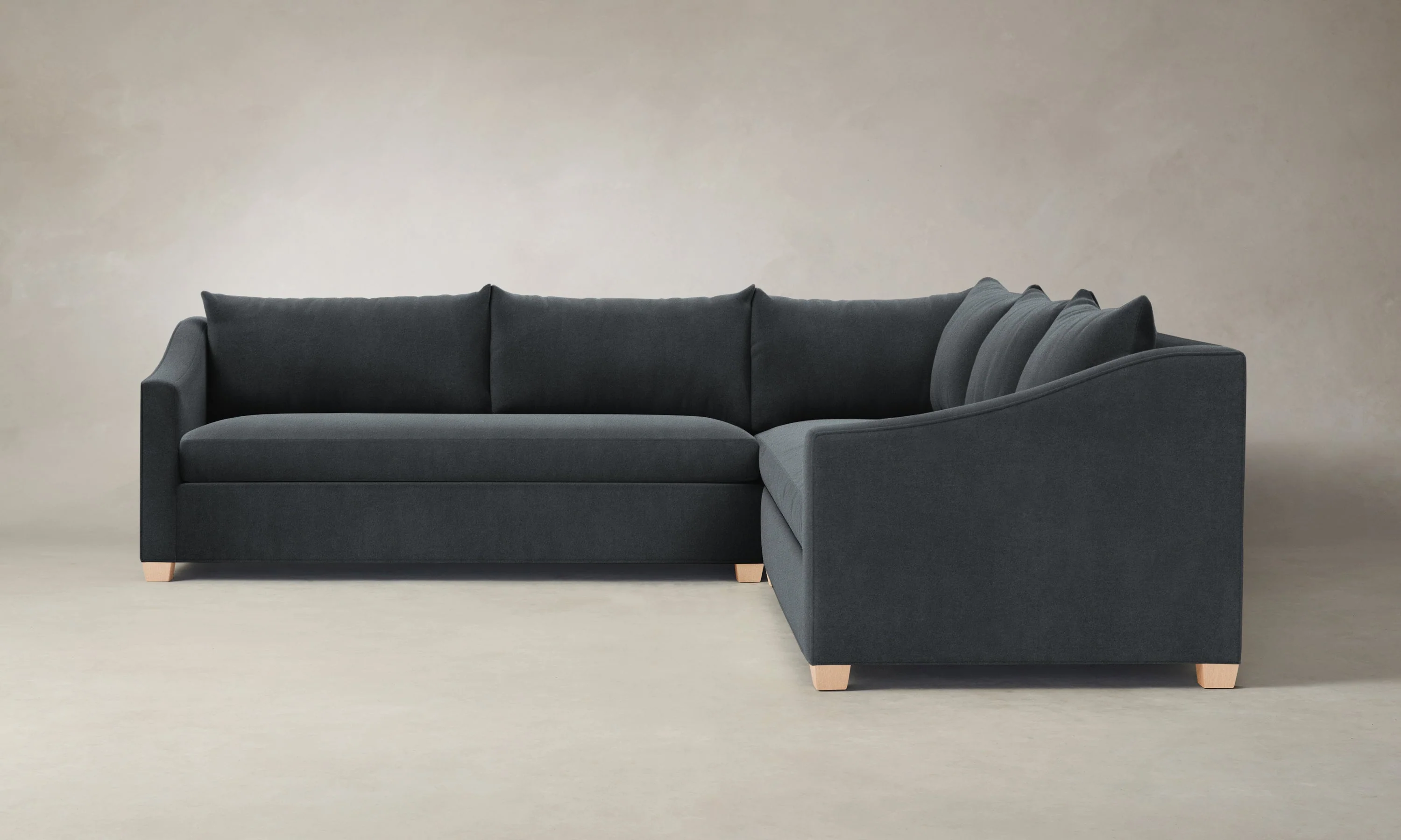 The Sullivan Sectional - Marled Alpaca Velvet Basalt - Image 2