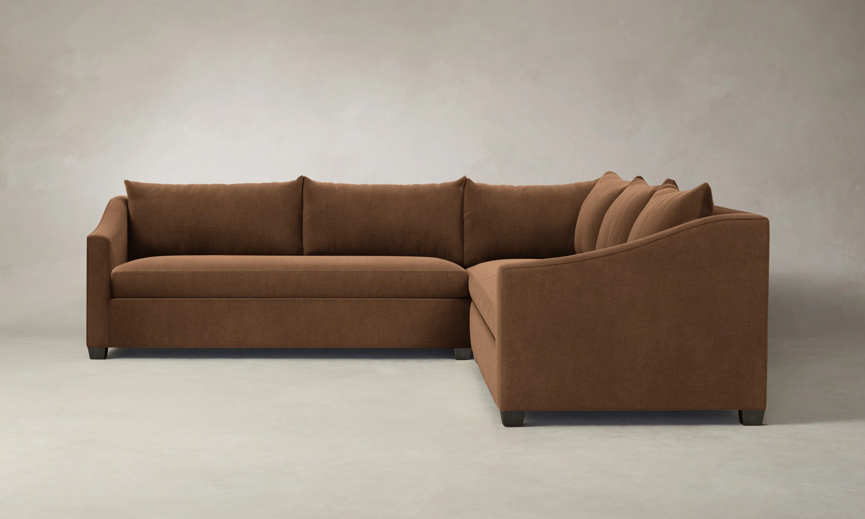 The Sullivan Sectional - Marled Alpaca Velvet Whiskey - Image 4