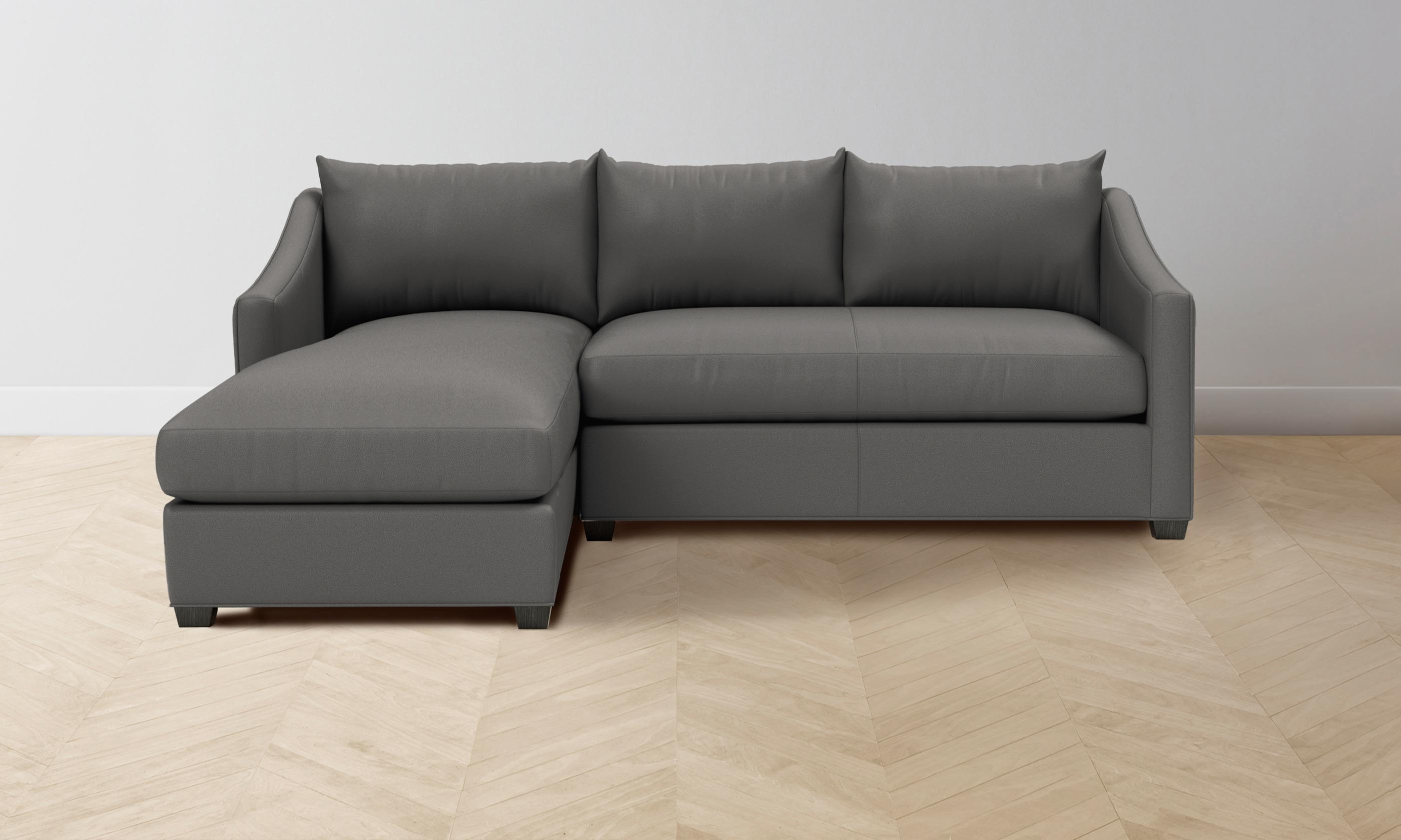 The Sullivan Sectional - Pebbled Leather Ash - Image 7