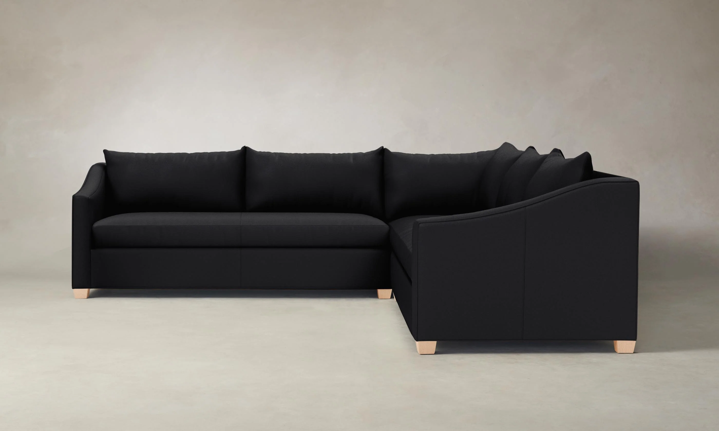 The Sullivan Sectional - Pebbled Leather Ink - Image 10