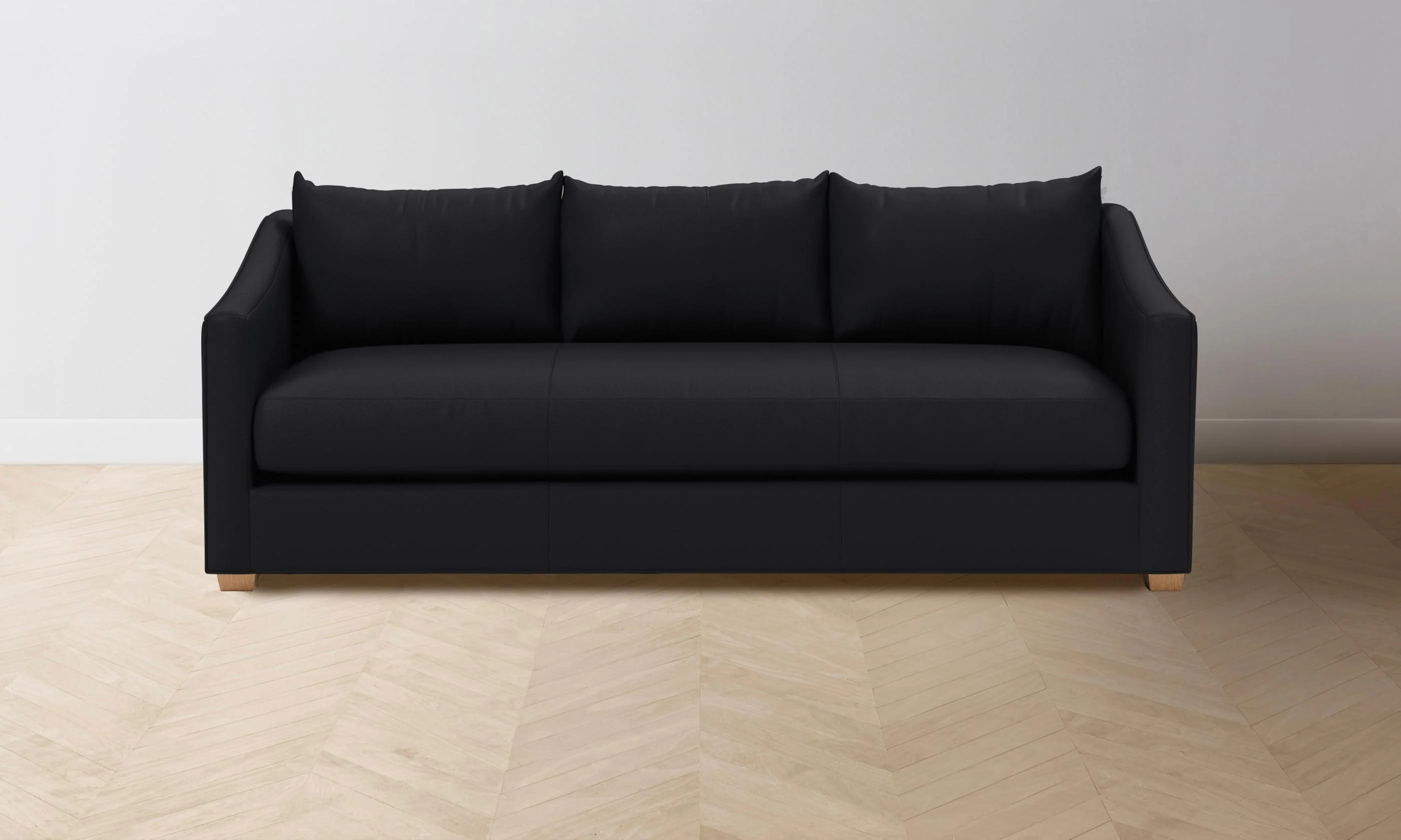 The Sullivan Sectional - Pebbled Leather Ink - Image 13