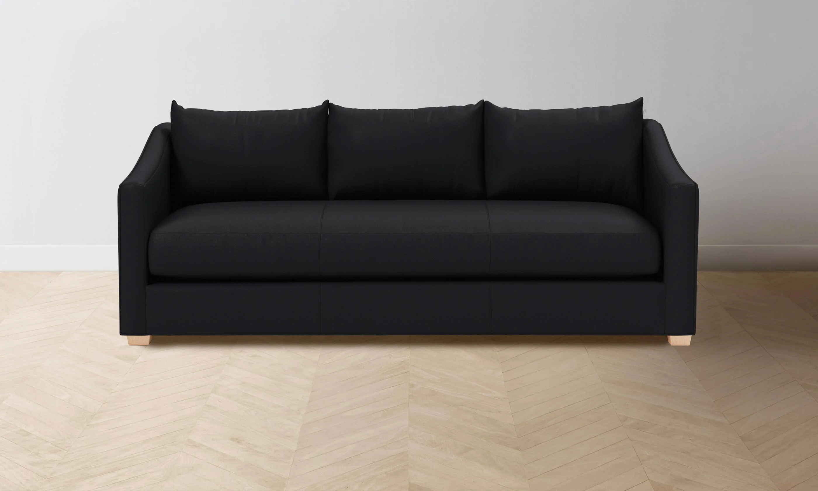The Sullivan Sectional - Pebbled Leather Ink - Image 14