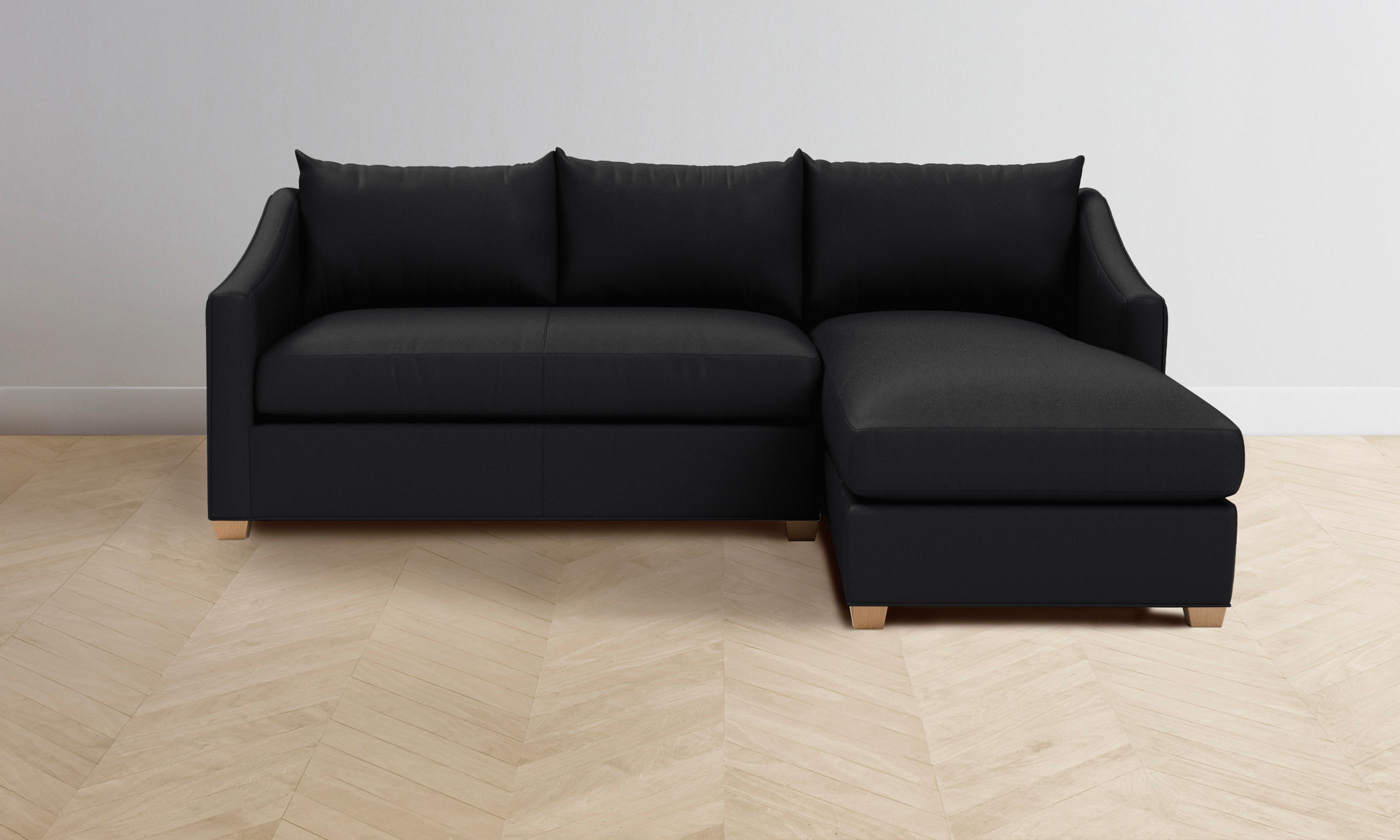 The Sullivan Sectional - Pebbled Leather Ink - Image 2