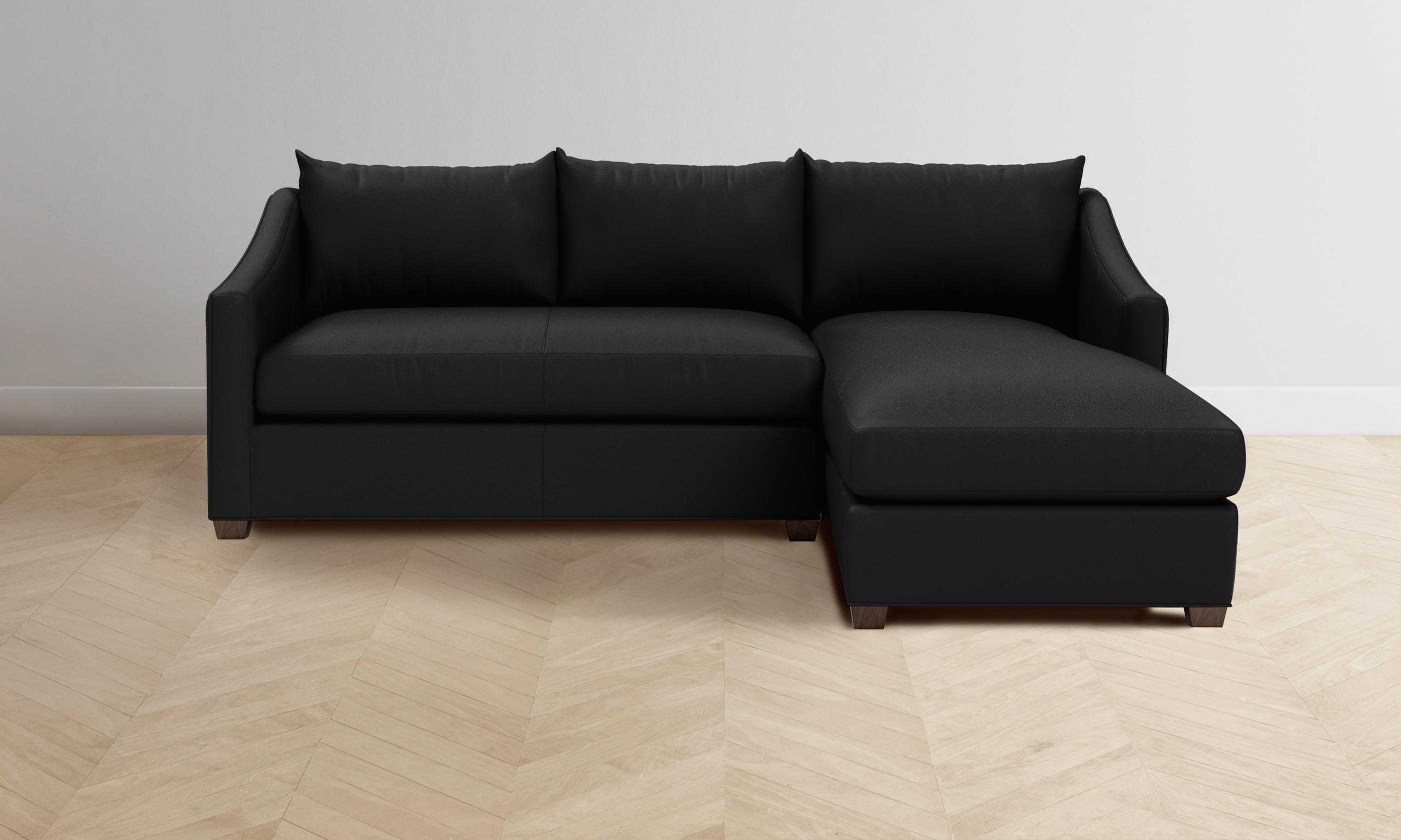 The Sullivan Sectional - Pebbled Leather Ink - Image 6
