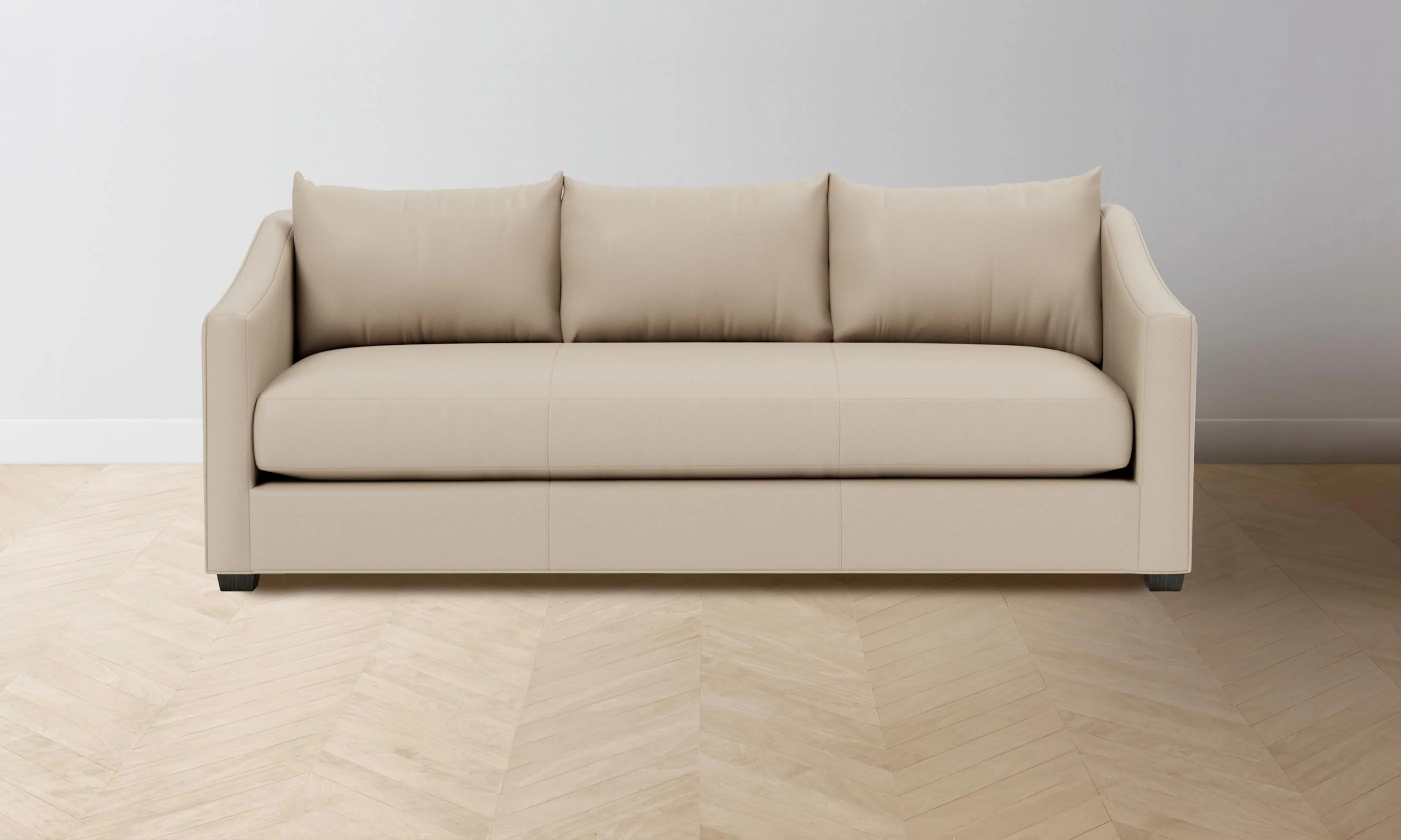 The Sullivan Sofa - Pebbled Leather Stone - Image 4