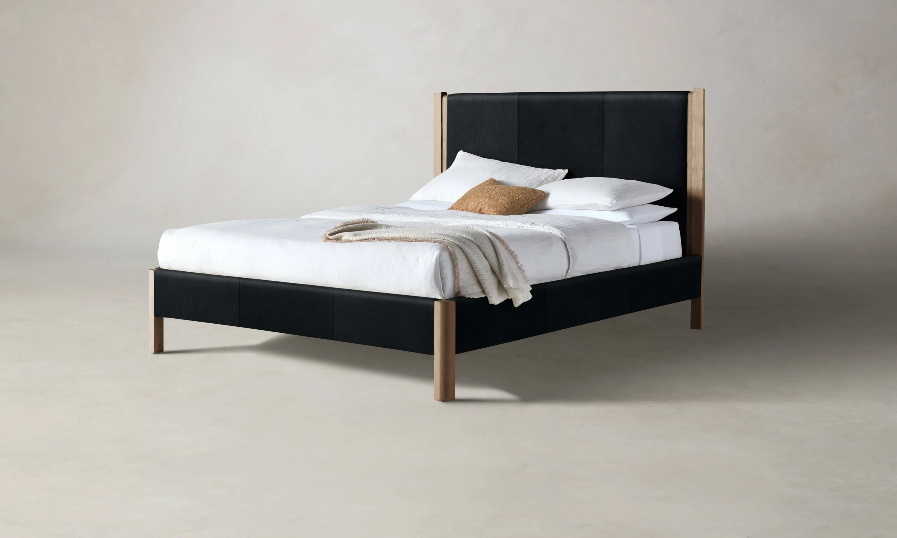 The Thompson Bed - Costa Leather Jet - Image 3