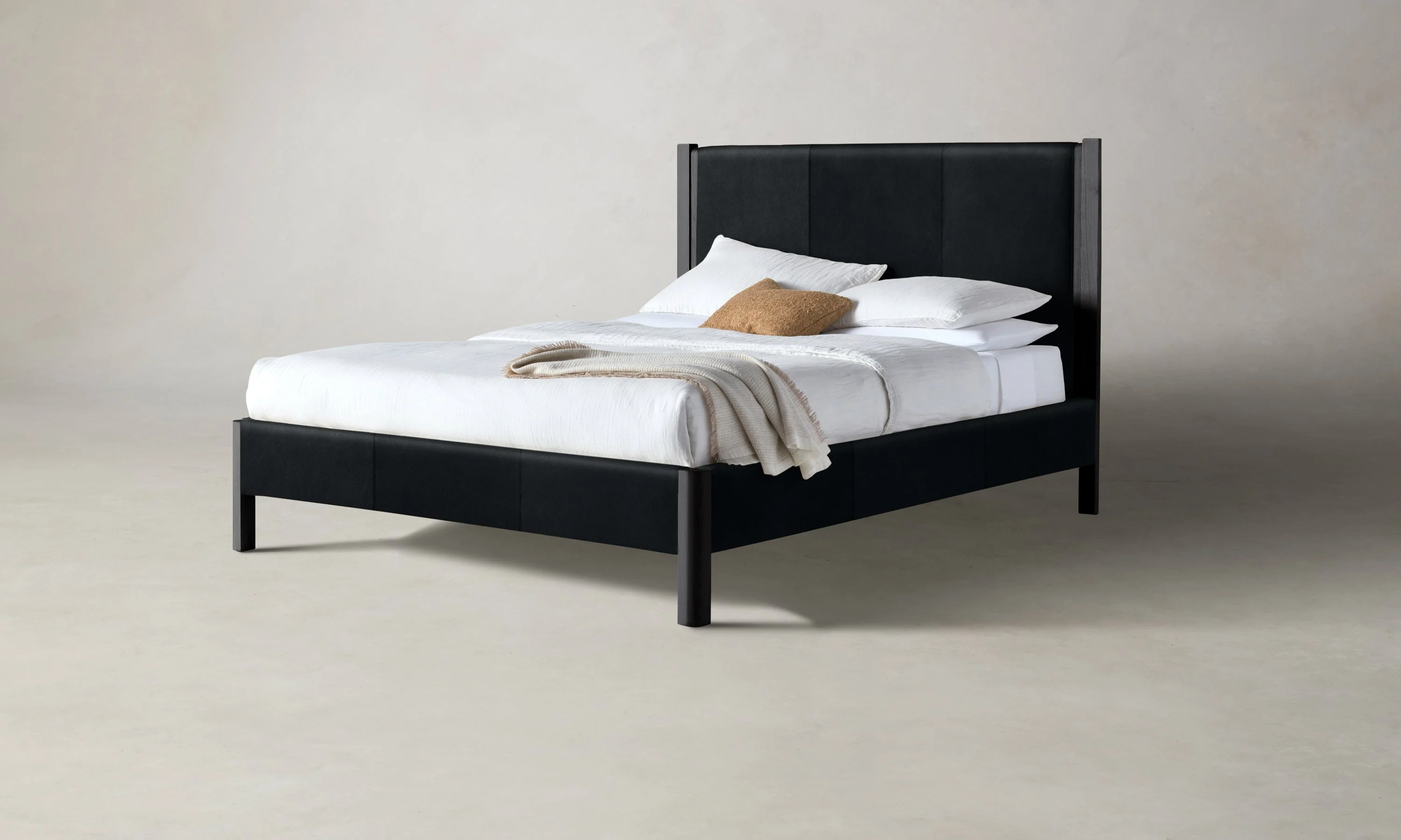 The Thompson Bed - Costa Leather Jet - Image 5