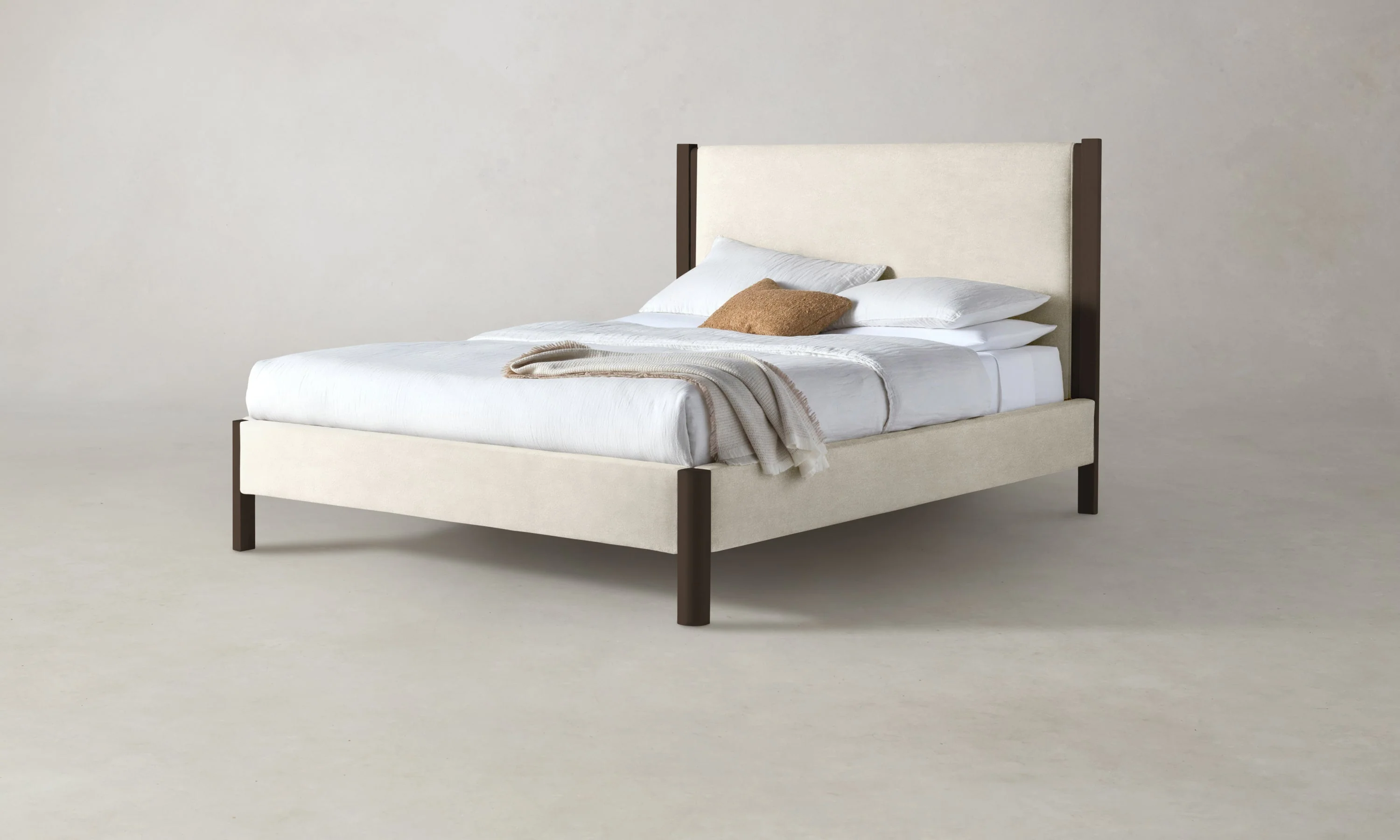 The Thompson Bed - Marled Alpaca Velvet Porcelain - Image 4
