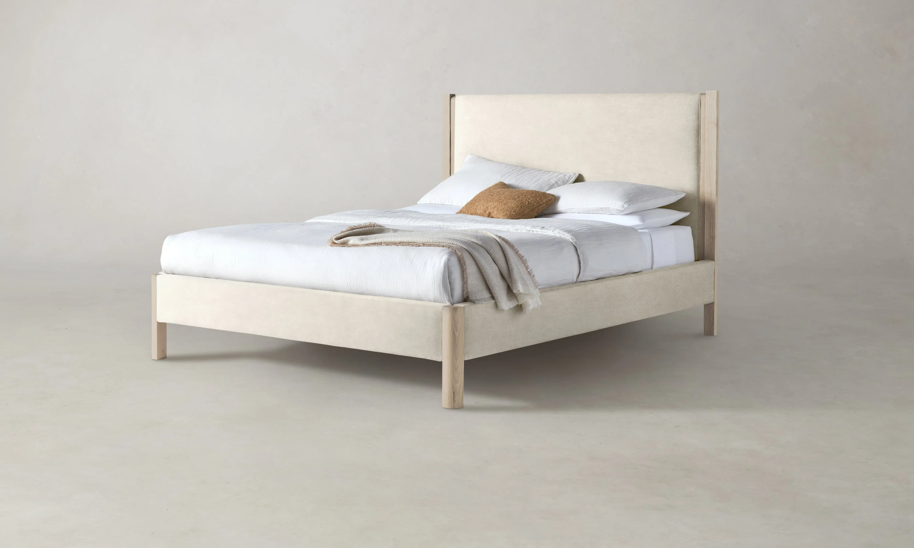 The Thompson Bed - Marled Alpaca Velvet Porcelain - Image 7