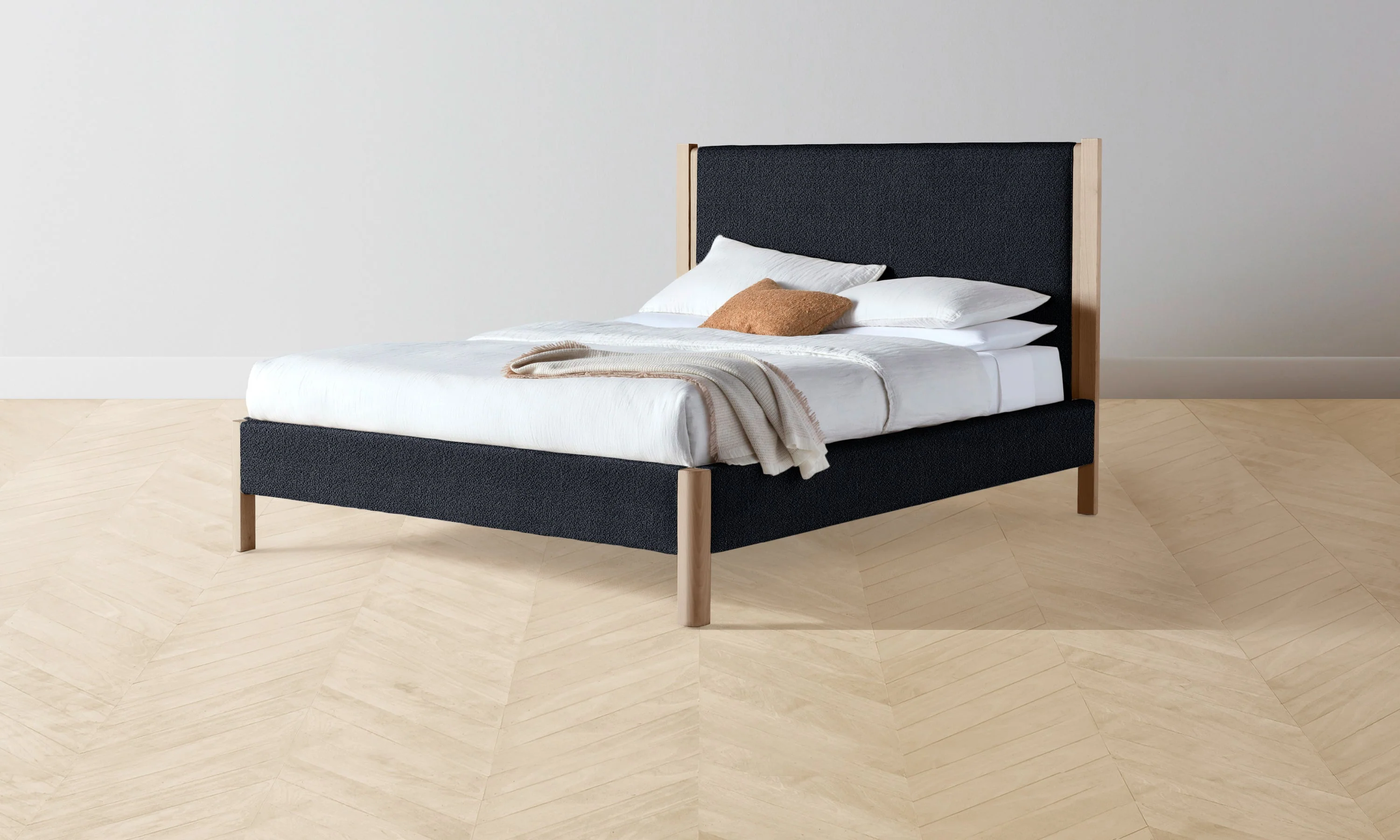 The Thompson Bed - Performance Textural Weave Marina - Image 2