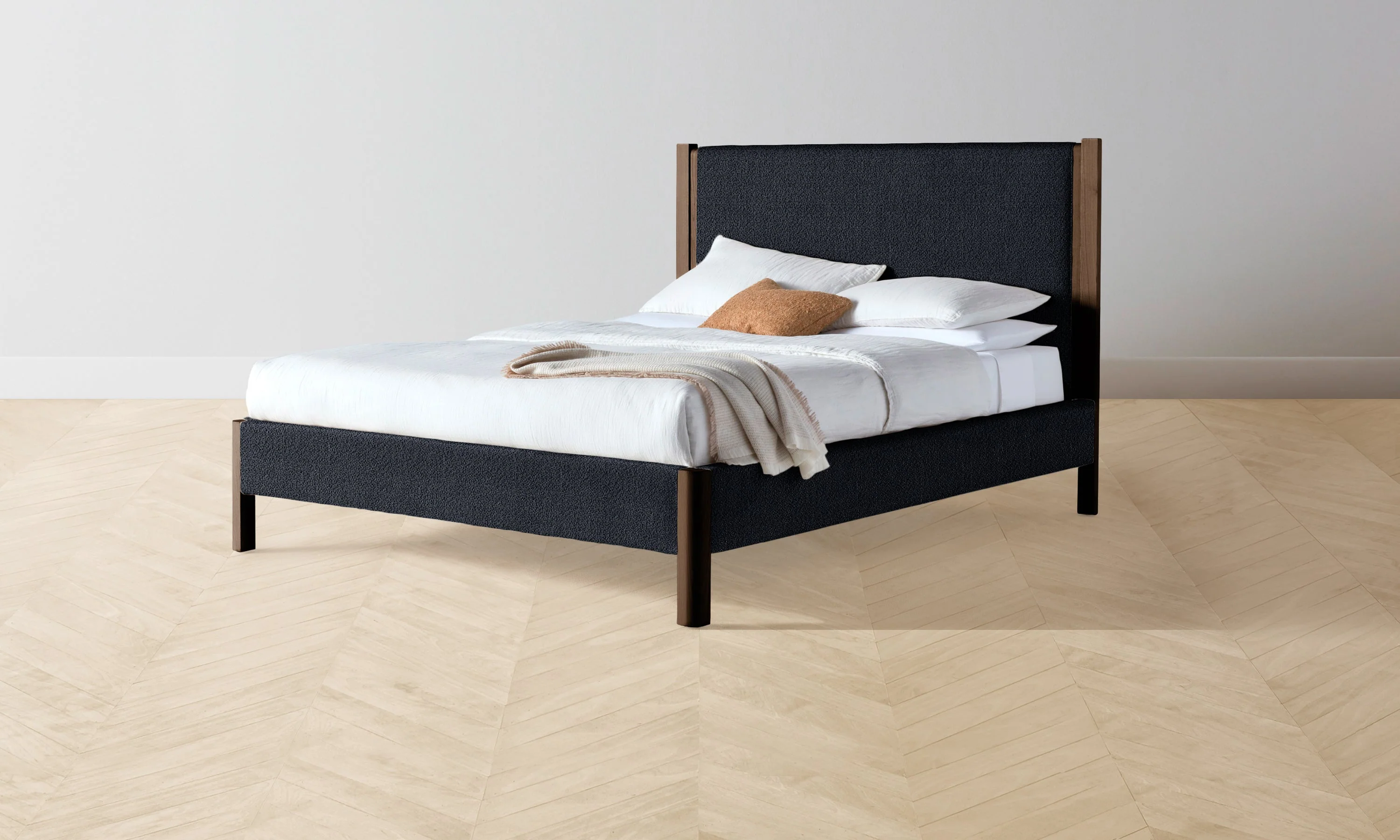 The Thompson Bed - Performance Textural Weave Marina - Image 4