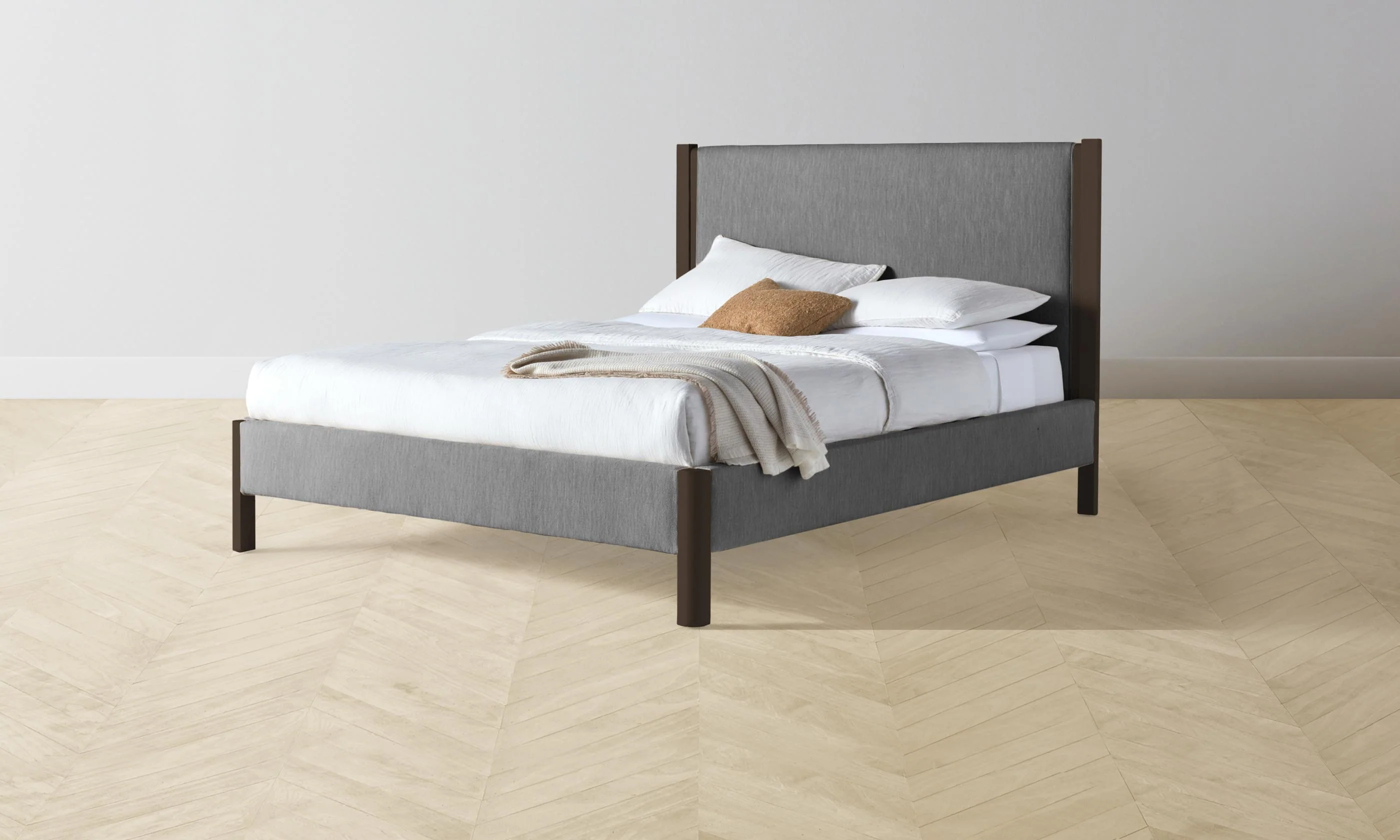 The Thompson Bed - Performance Tweed Smoke - Image 4